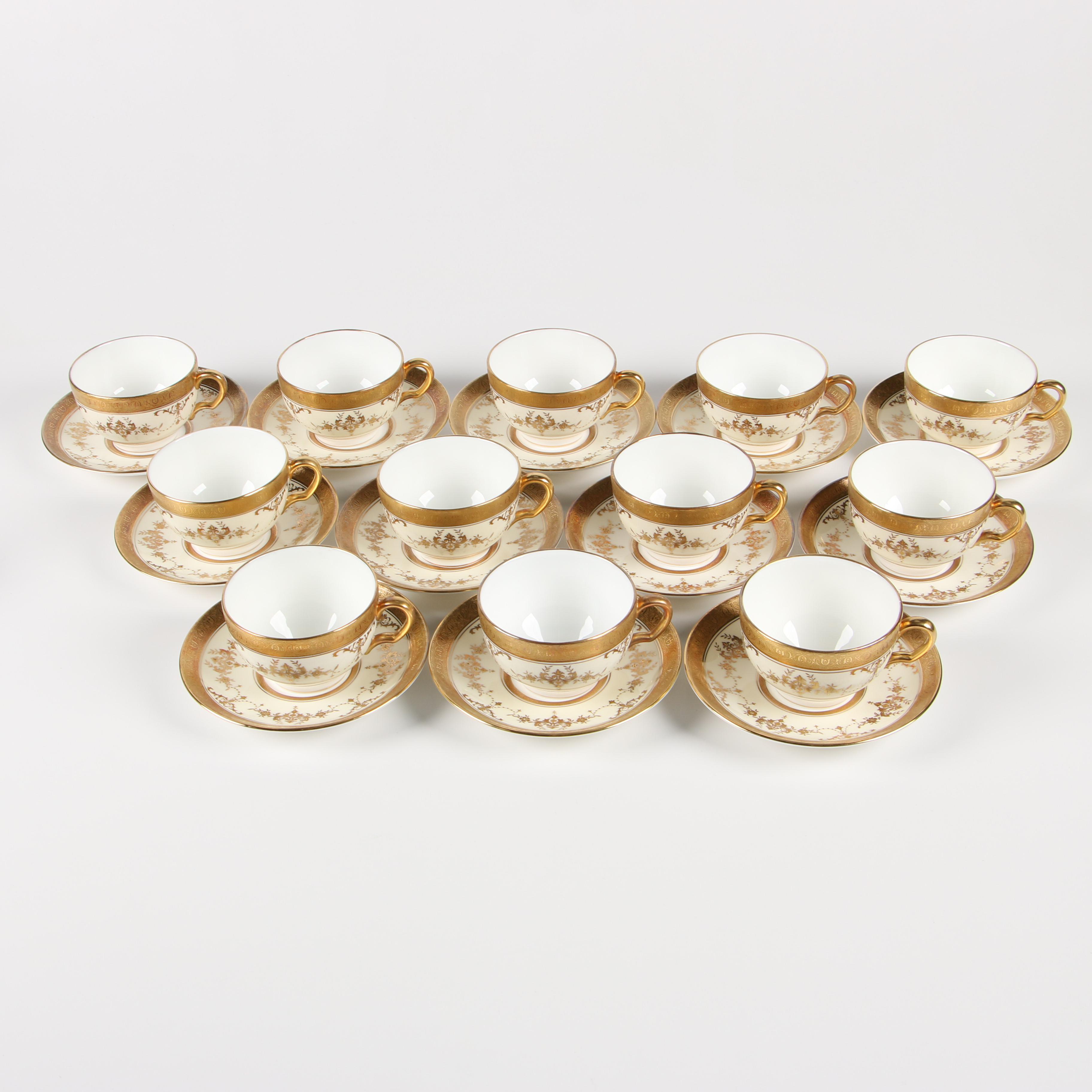 Minton "Riverton" Bone China Tea and Demitasse Service for Twelve