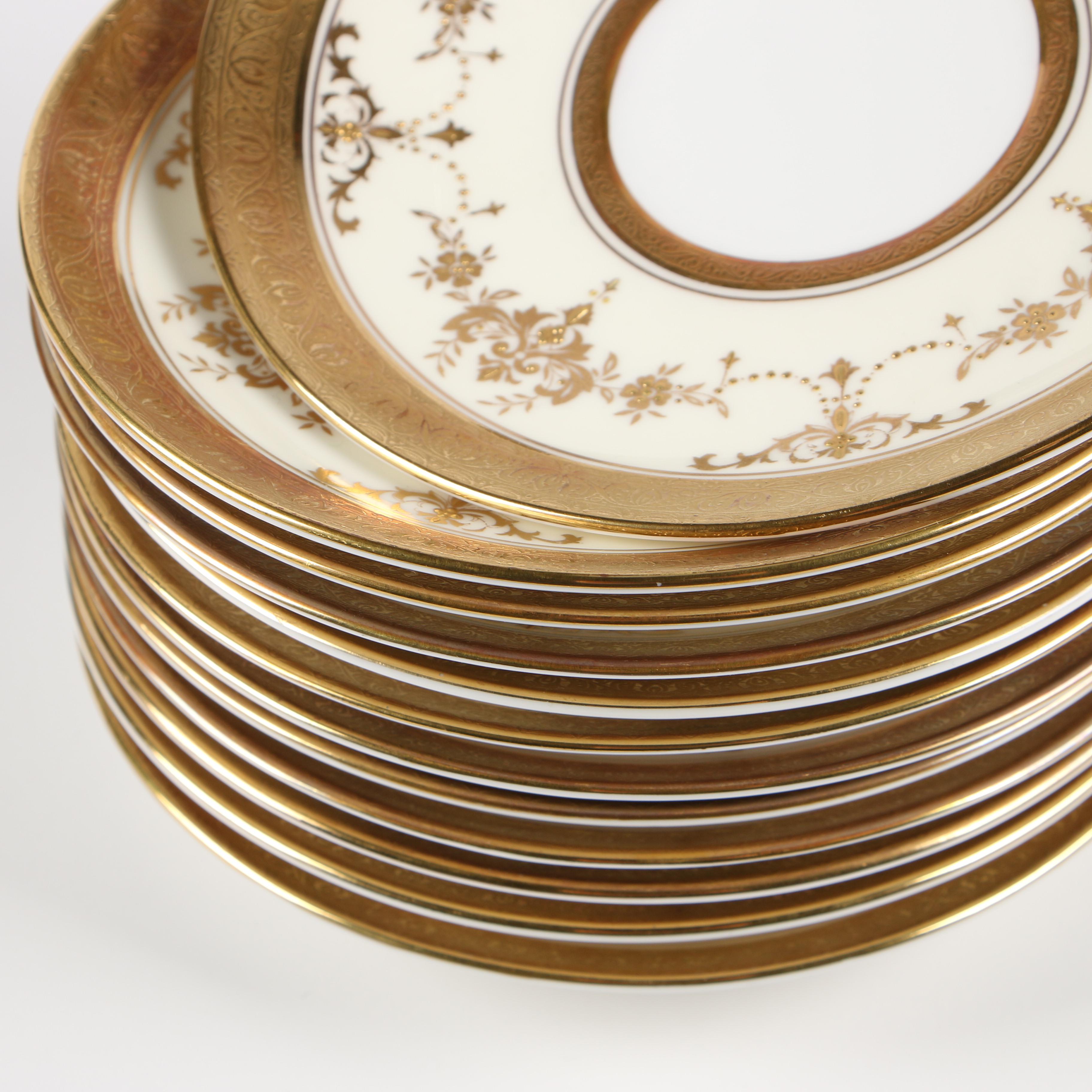 Minton "Riverton" Bone China Tea and Demitasse Service for Twelve