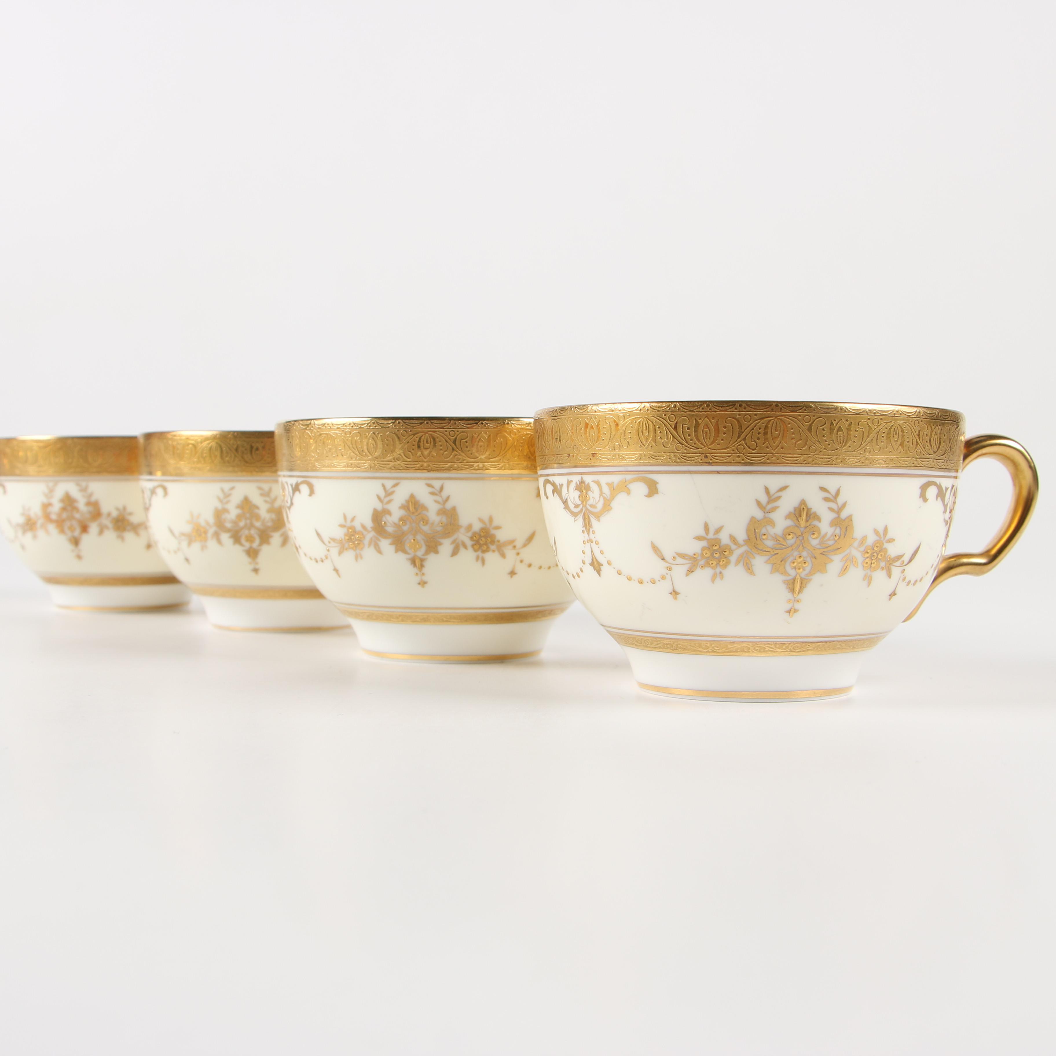 Minton "Riverton" Bone China Tea and Demitasse Service for Twelve