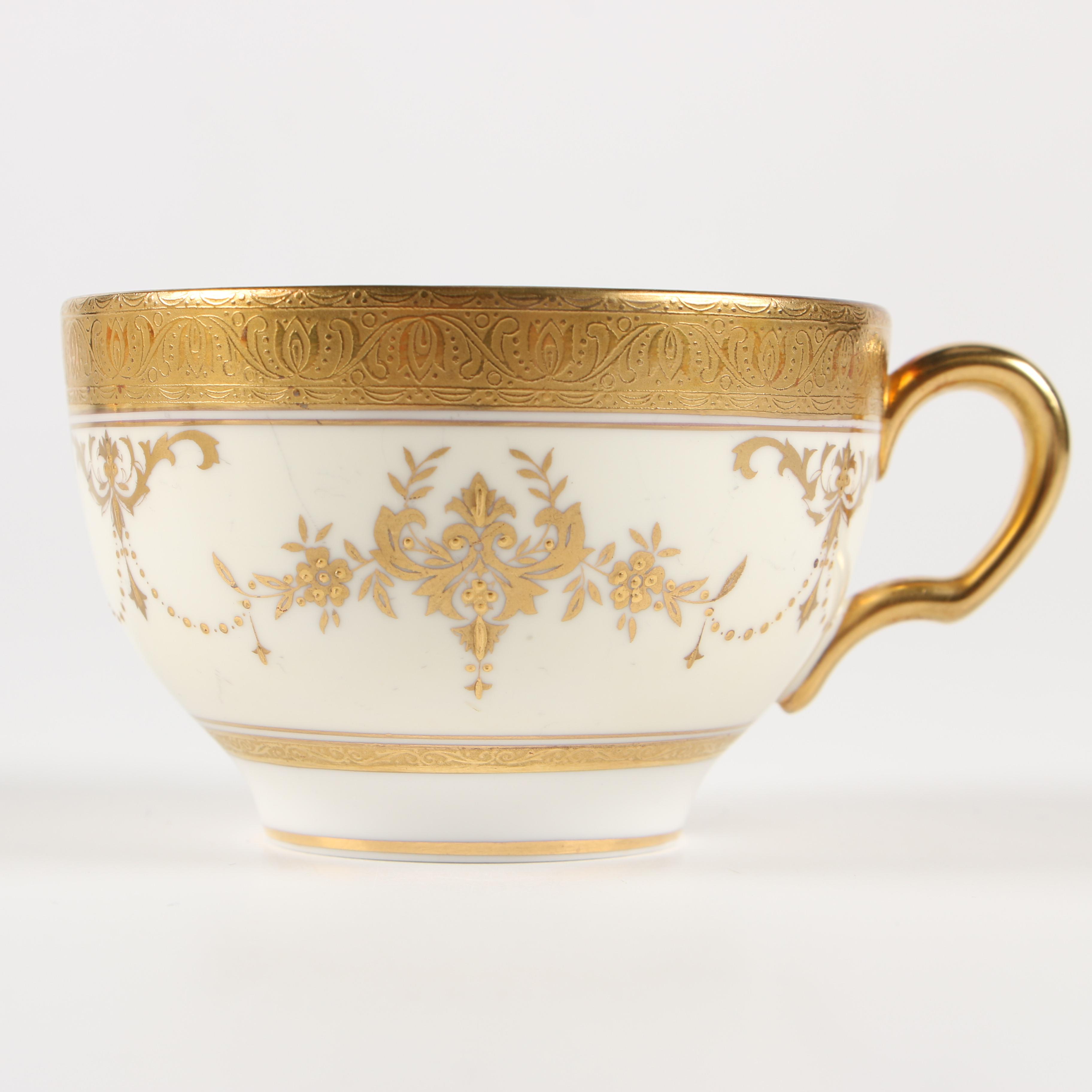 Minton "Riverton" Bone China Tea and Demitasse Service for Twelve