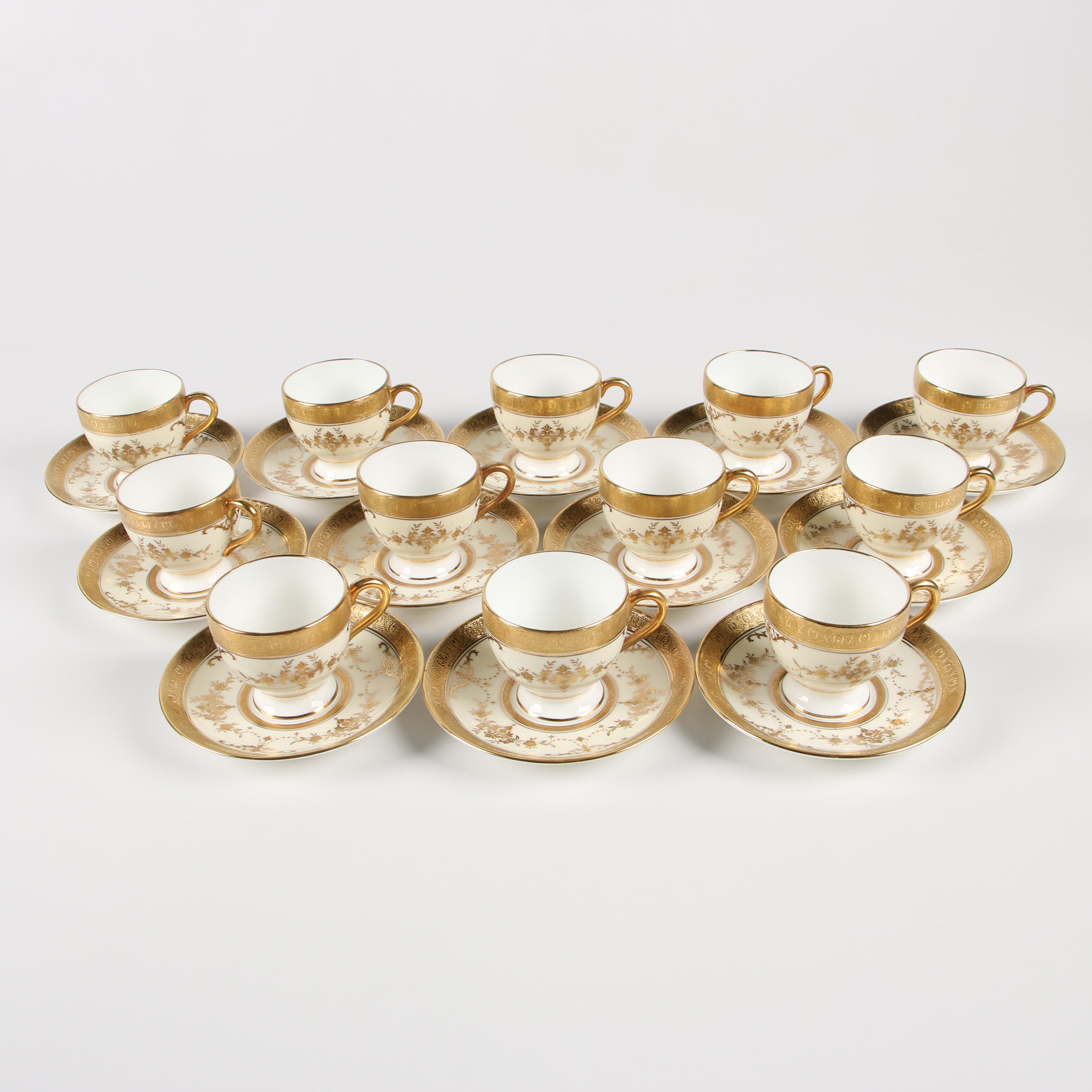 Minton "Riverton" Bone China Tea and Demitasse Service for Twelve