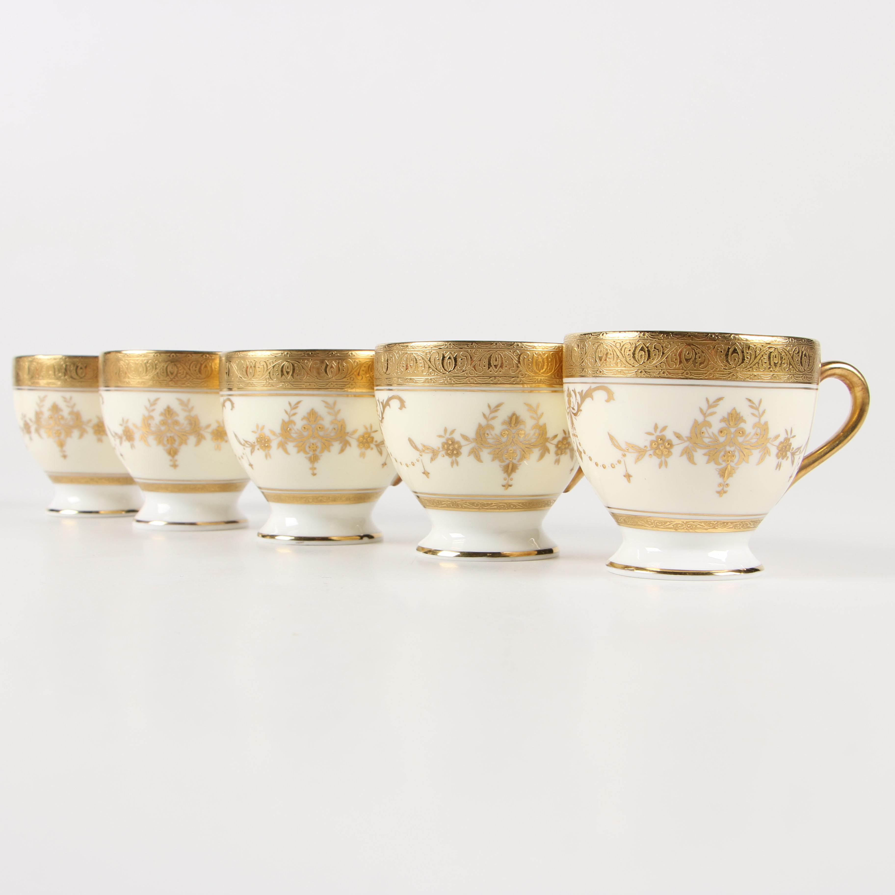 Minton "Riverton" Bone China Tea and Demitasse Service for Twelve