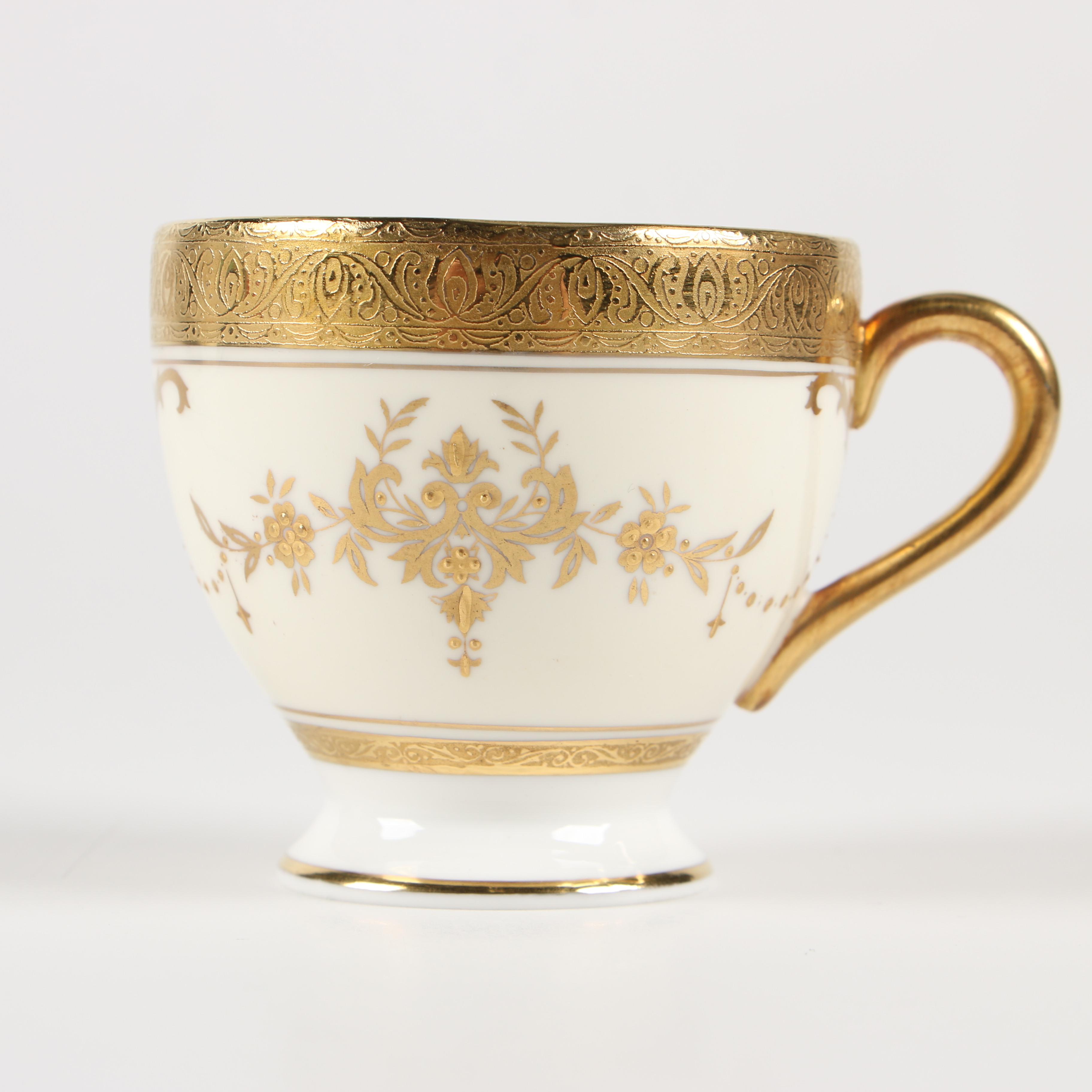 Minton "Riverton" Bone China Tea and Demitasse Service for Twelve