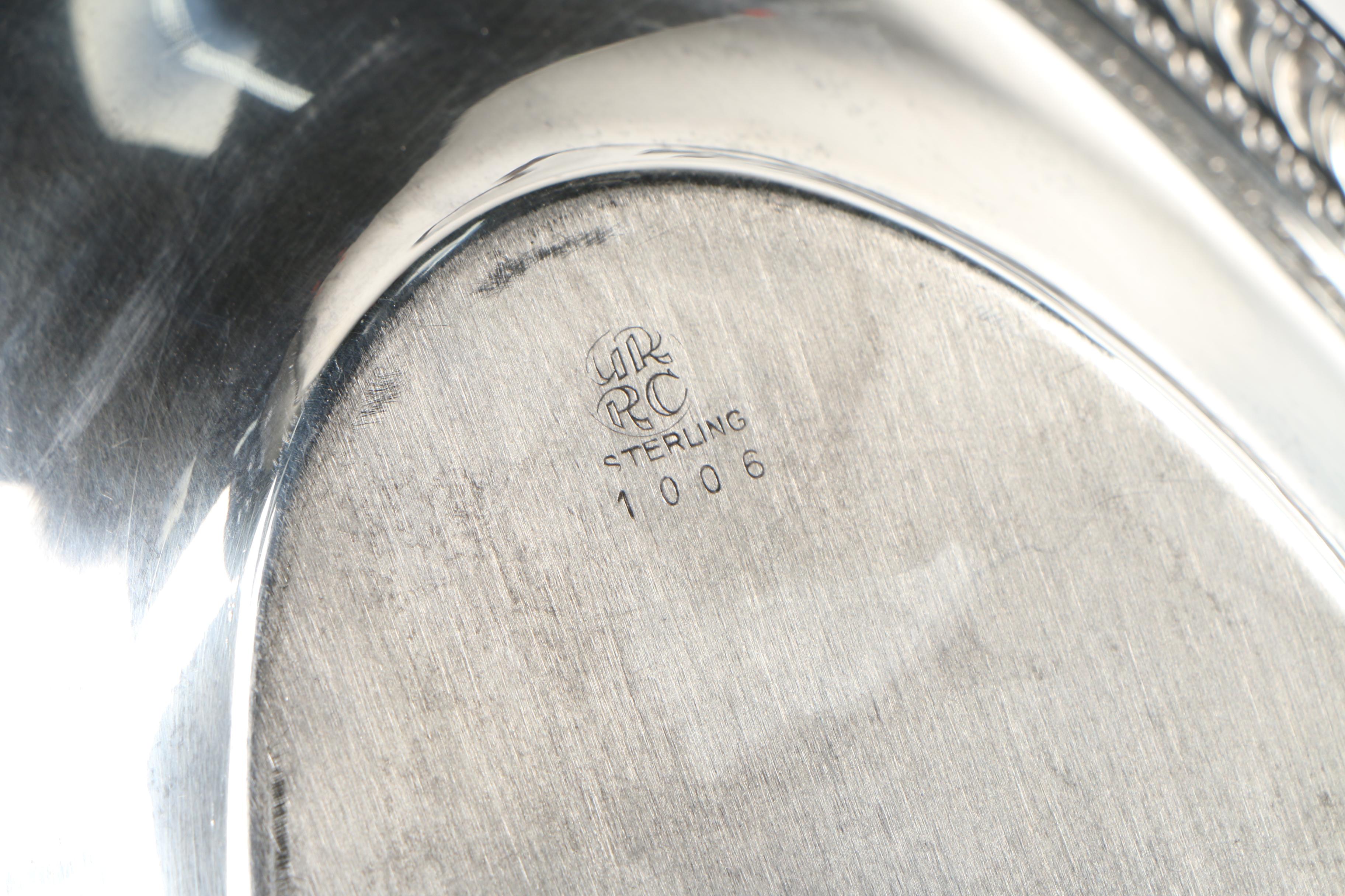 American Sterling Silver Bread Trays featuring Watrous Mfg. Co.