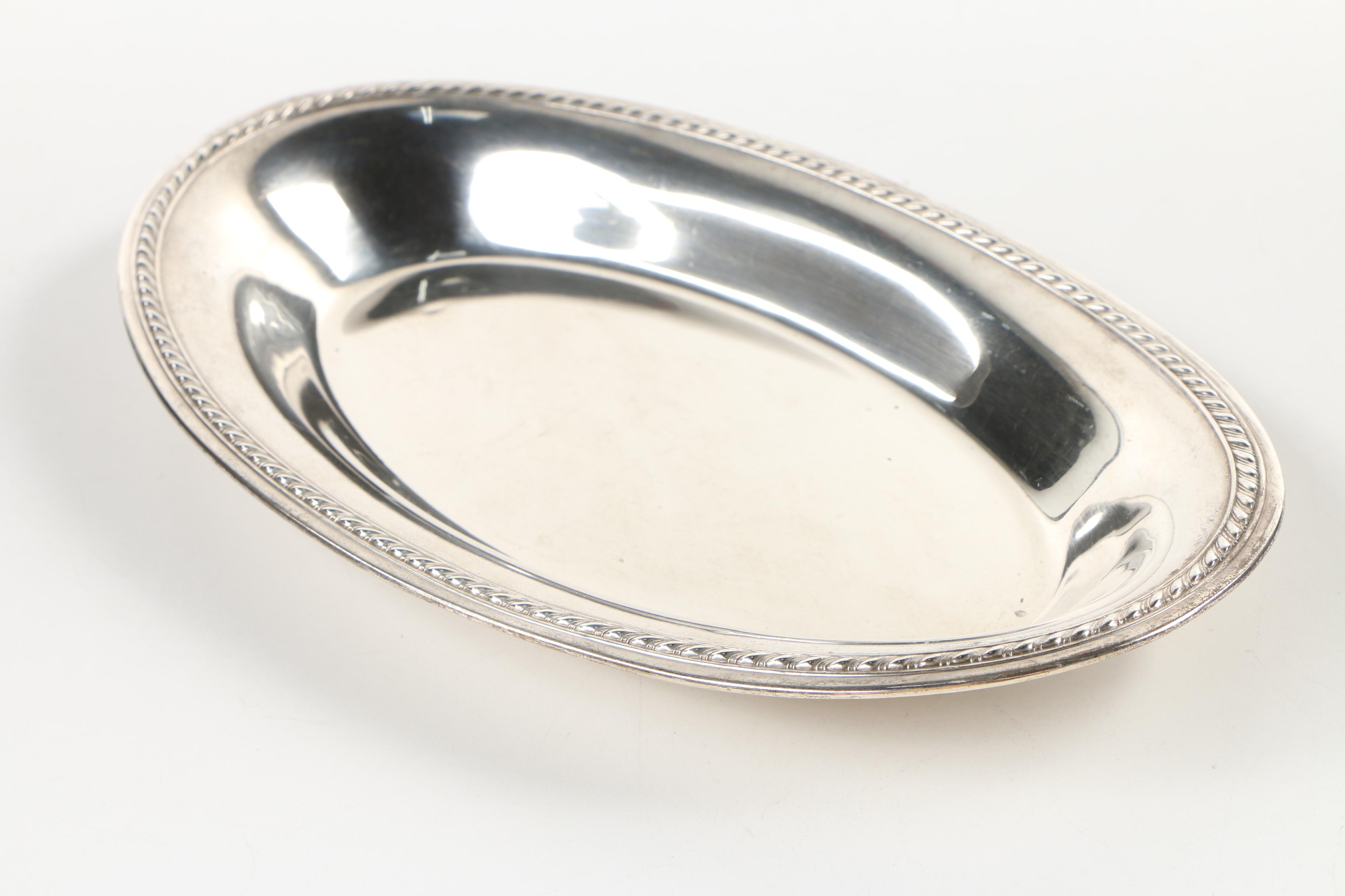 American Sterling Silver Bread Trays featuring Watrous Mfg. Co.