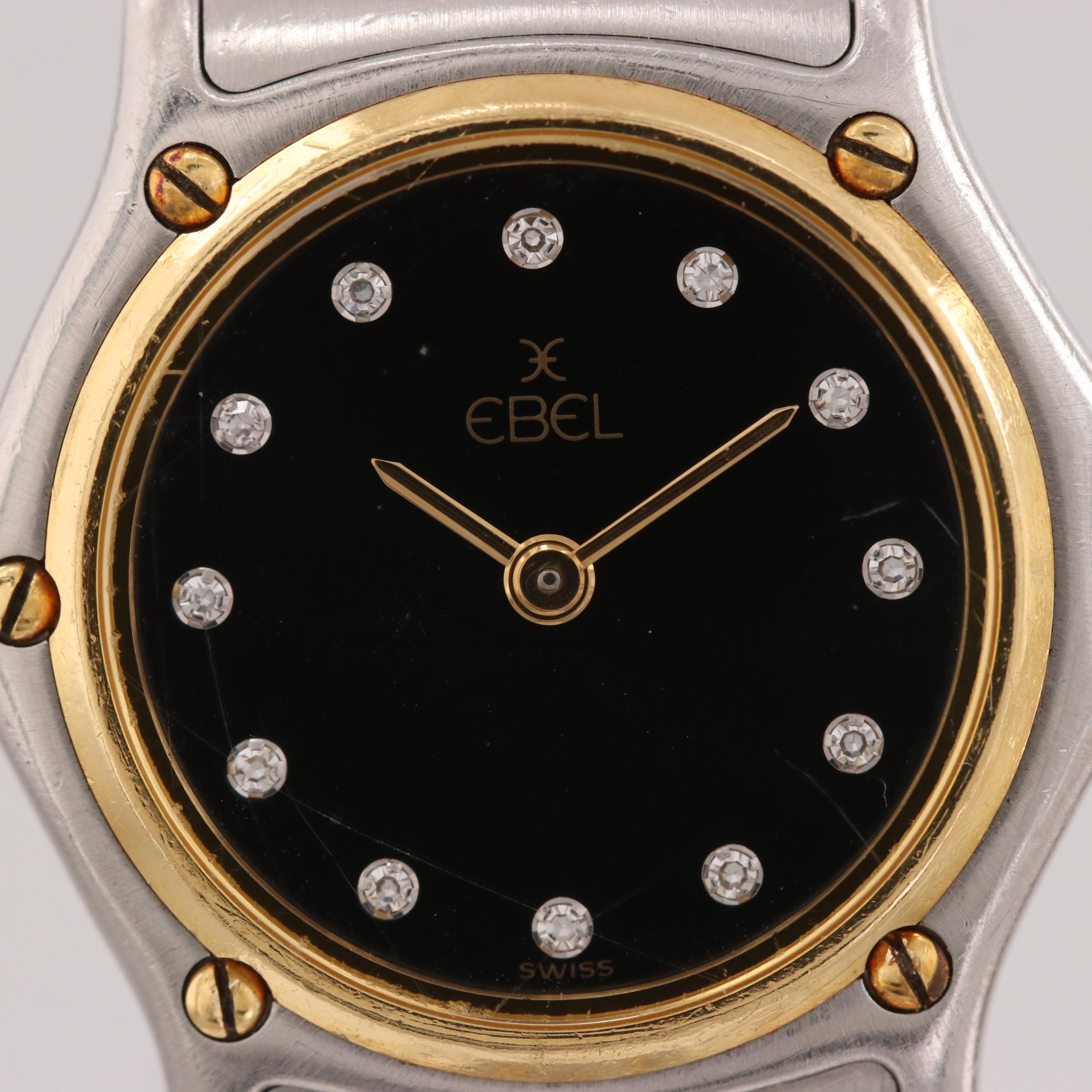 Ebel Mini 18K Gold, Stainless Steel and Diamond Dial Quartz Watch