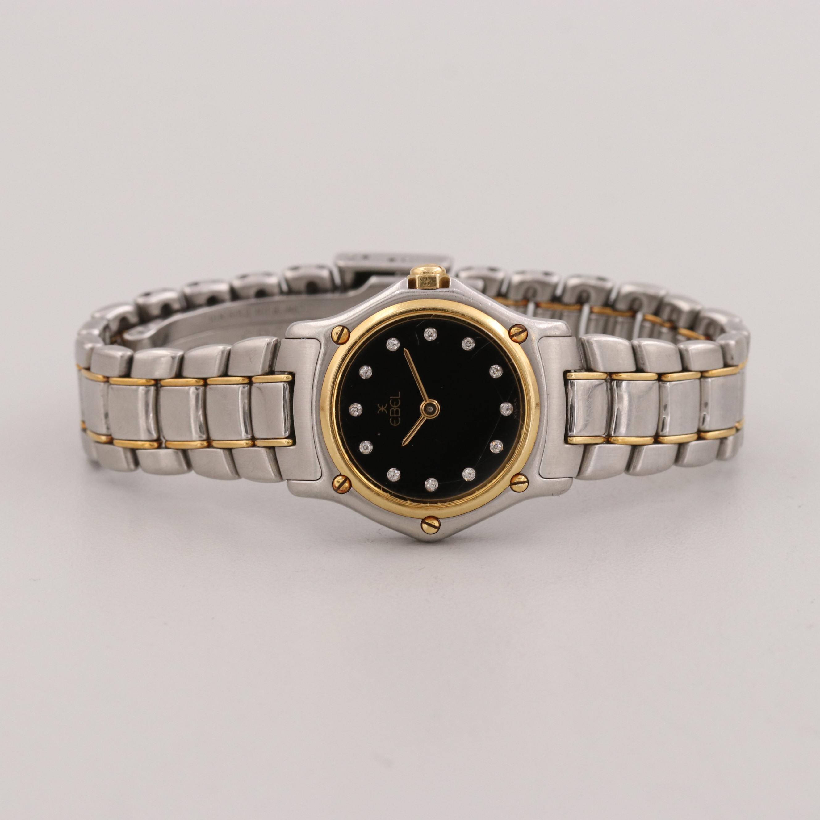 Ebel Mini 18K Gold, Stainless Steel and Diamond Dial Quartz Watch