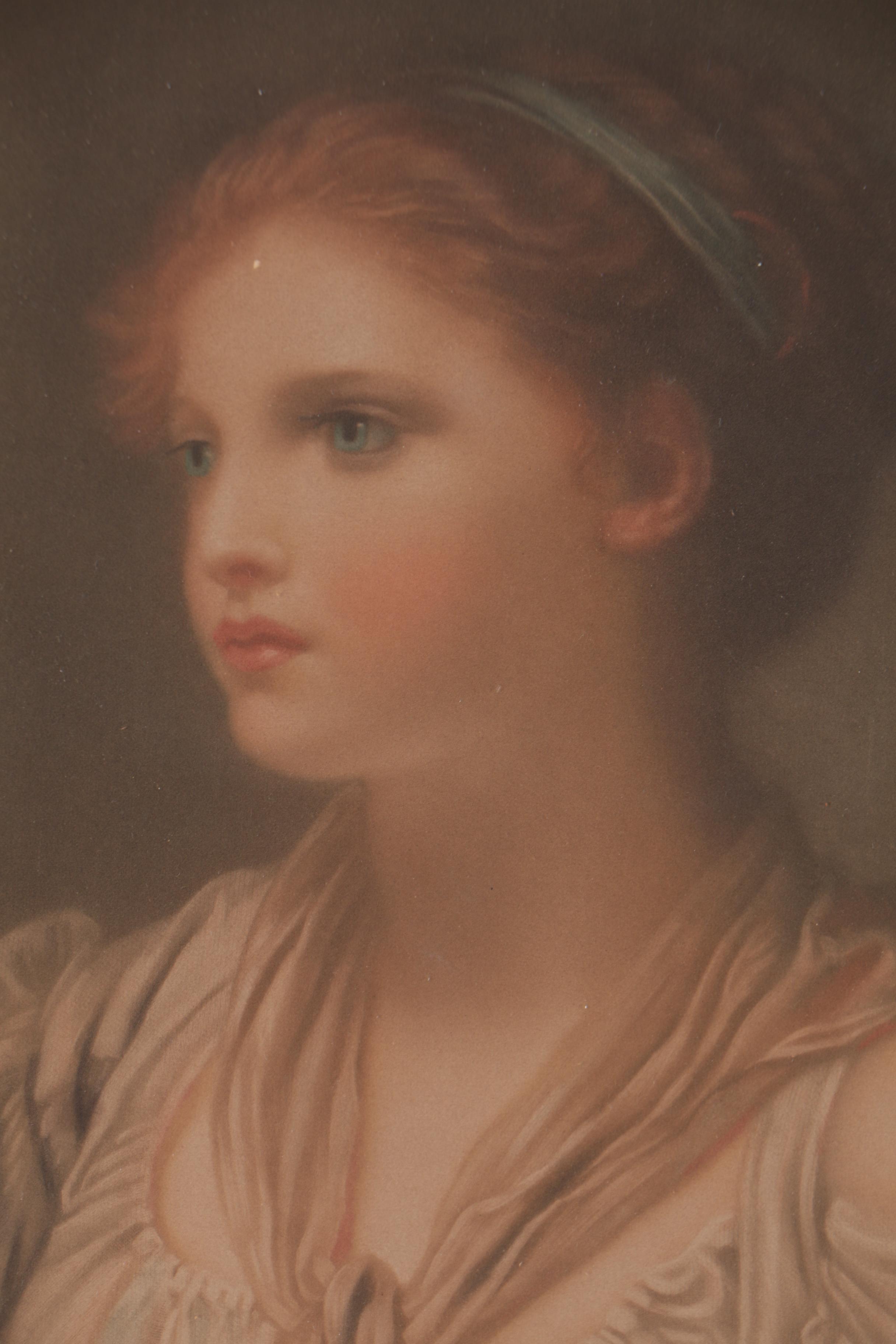 Arthur L. Cox Mezzotint Engraving after Jean Baptiste Greuze, 1921