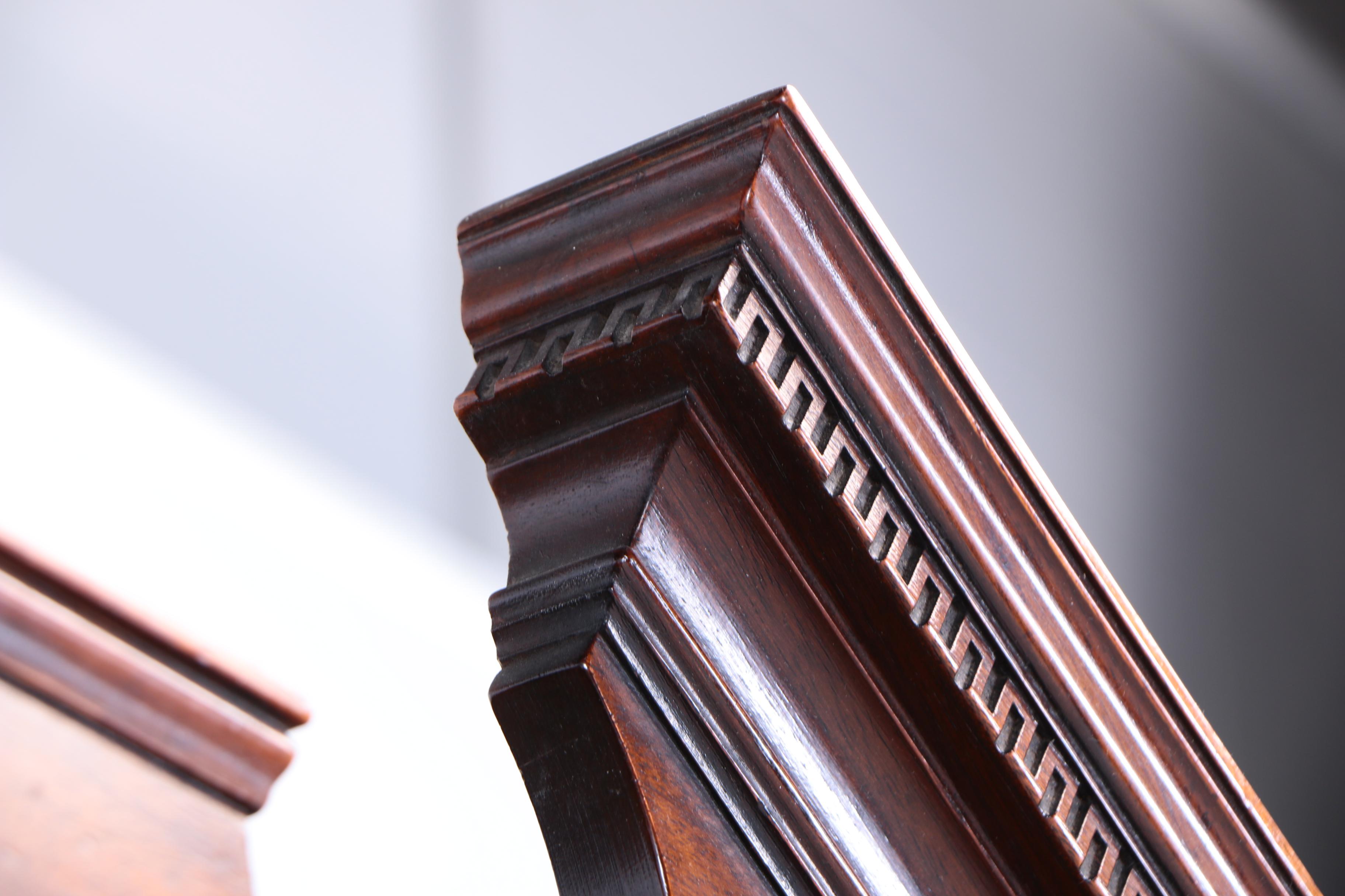 Baker Furniture, Federal Style Mahogany Breakfront China Cabinet, 20th Century