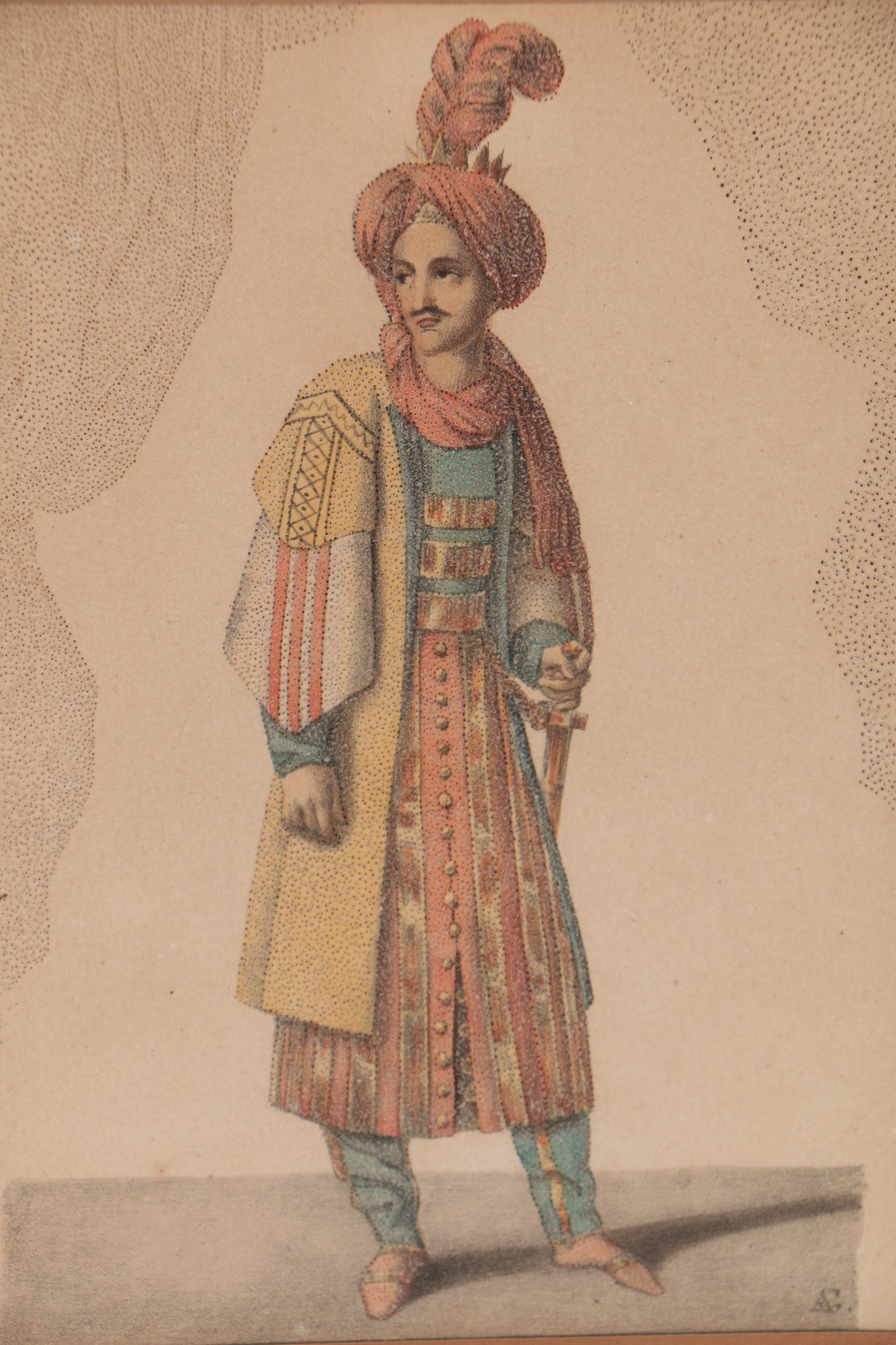 Godefroy Englemann Lithographs after A. Garneray Costume Designs, Circa 1820