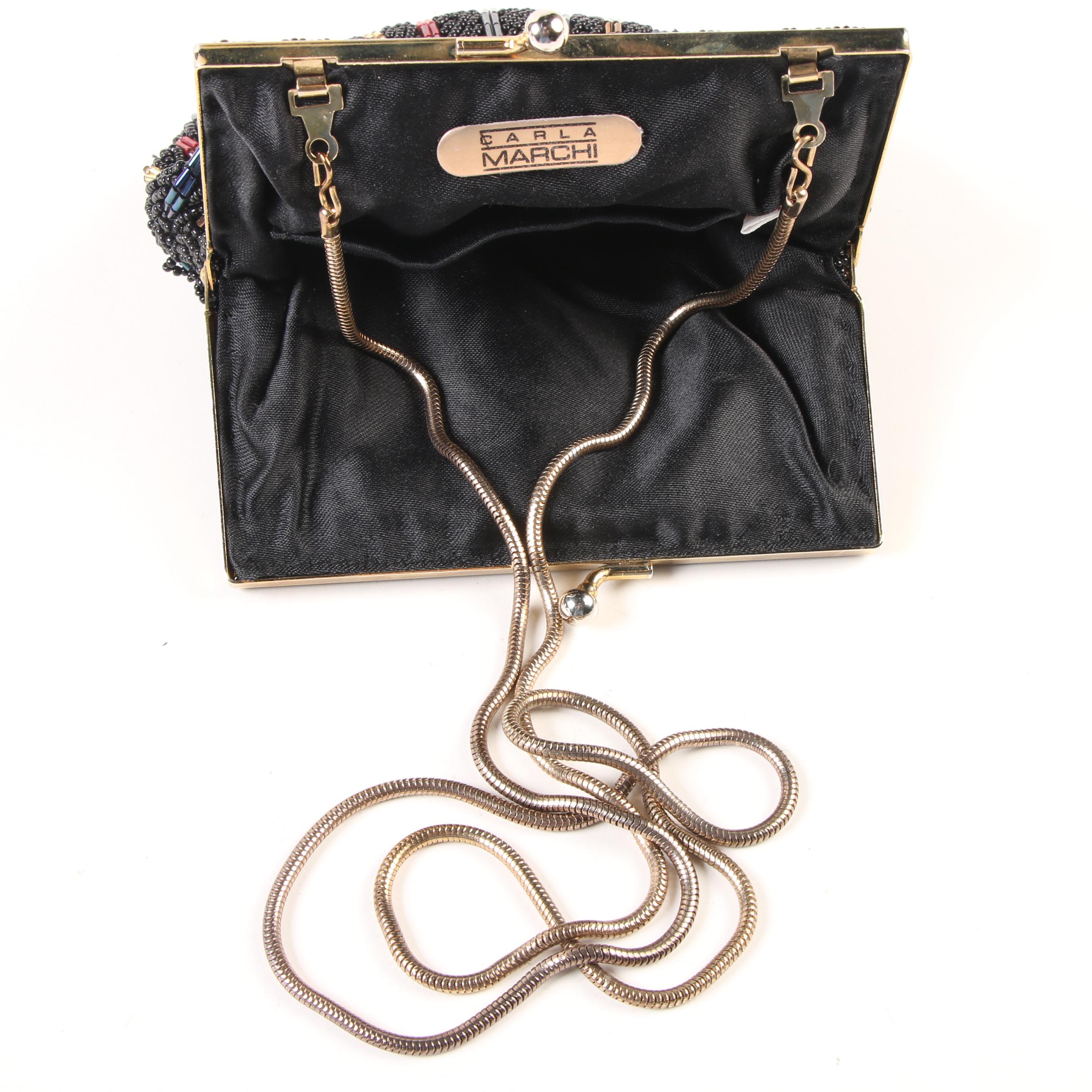 Whiting & Davis Mesh Bags, Made in U.S.A., and Carla Marchi Beaded Bag, Vintage