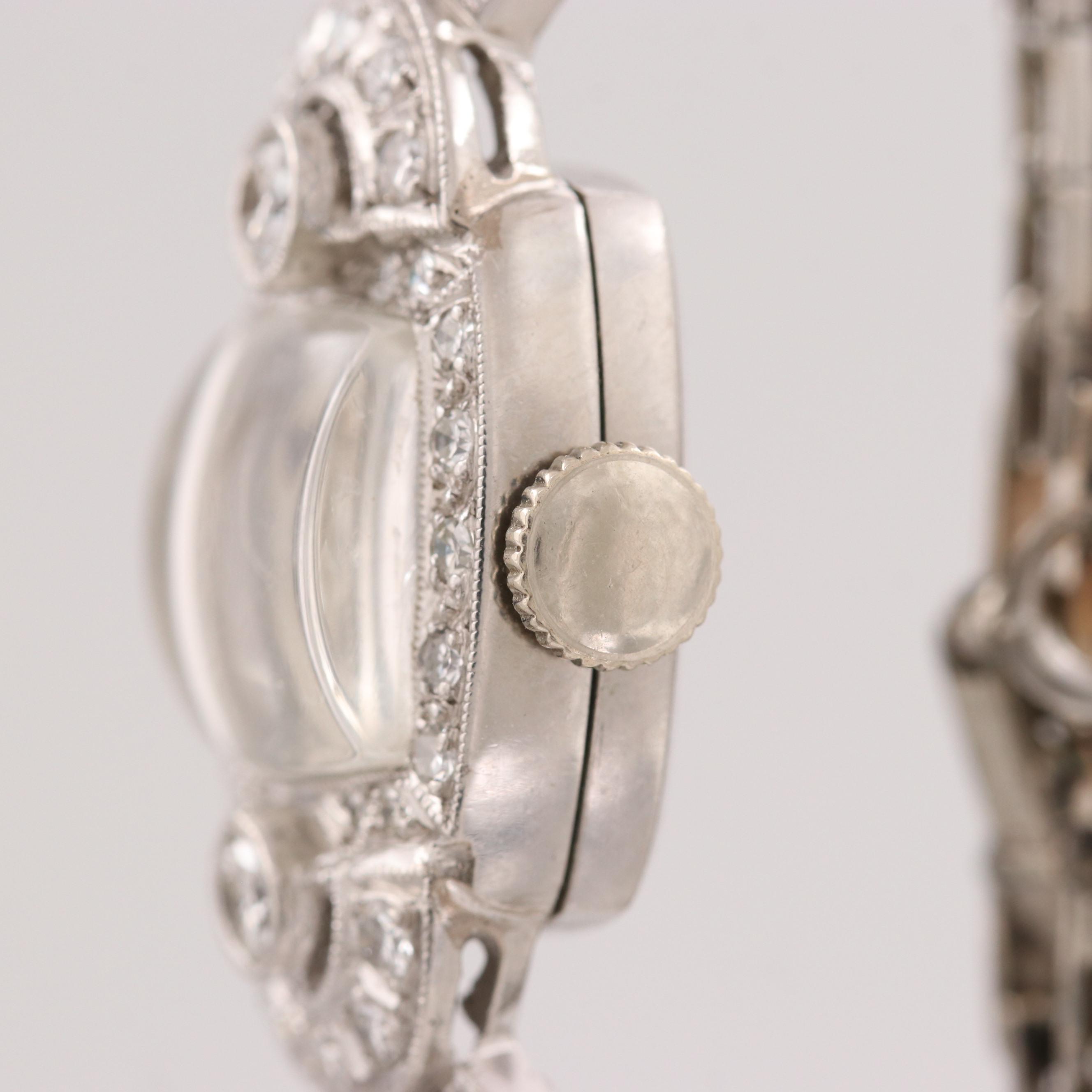 Platinum and 14K White Gold 1.72 CTW Diamond Swiss Watch