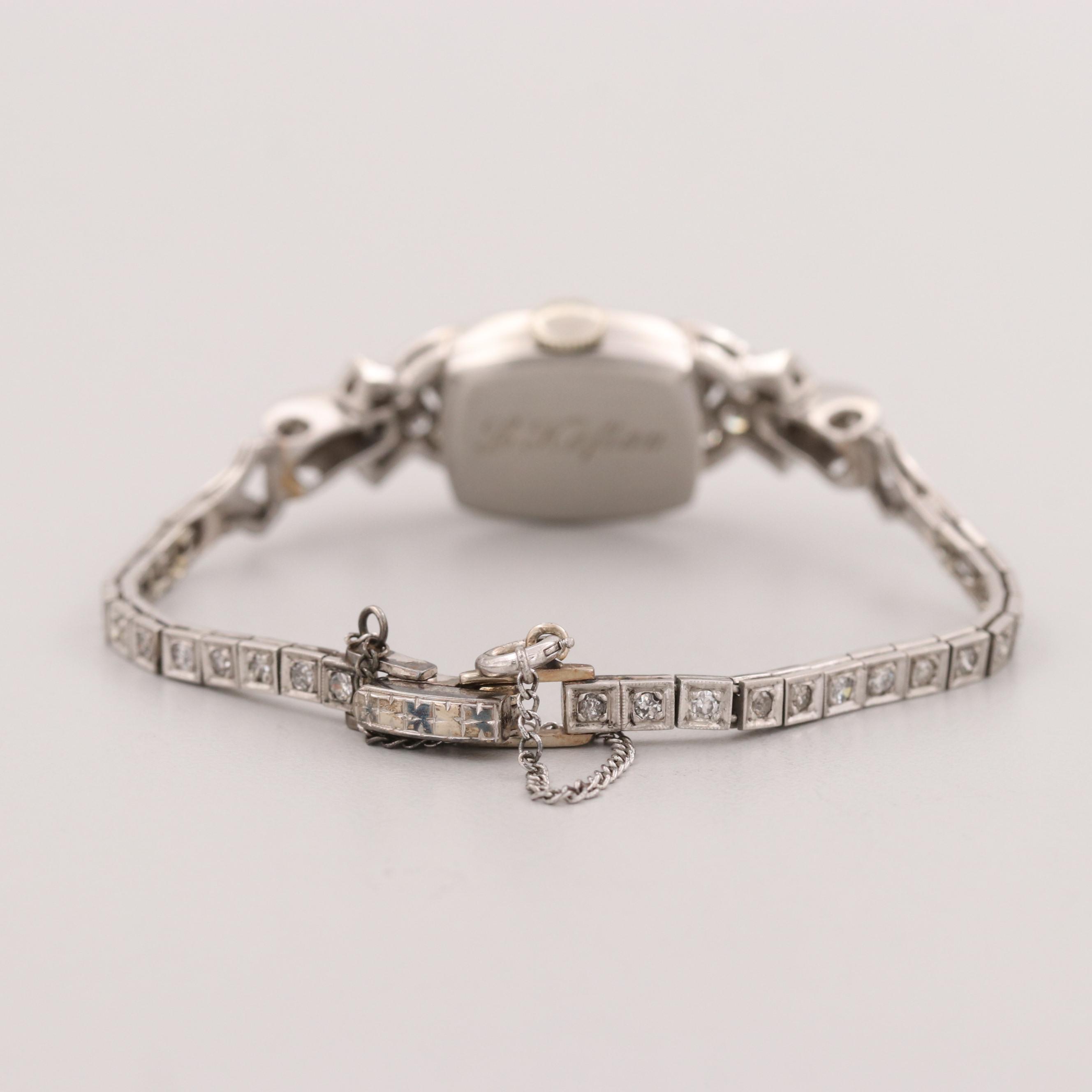 Platinum and 14K White Gold 1.72 CTW Diamond Swiss Watch