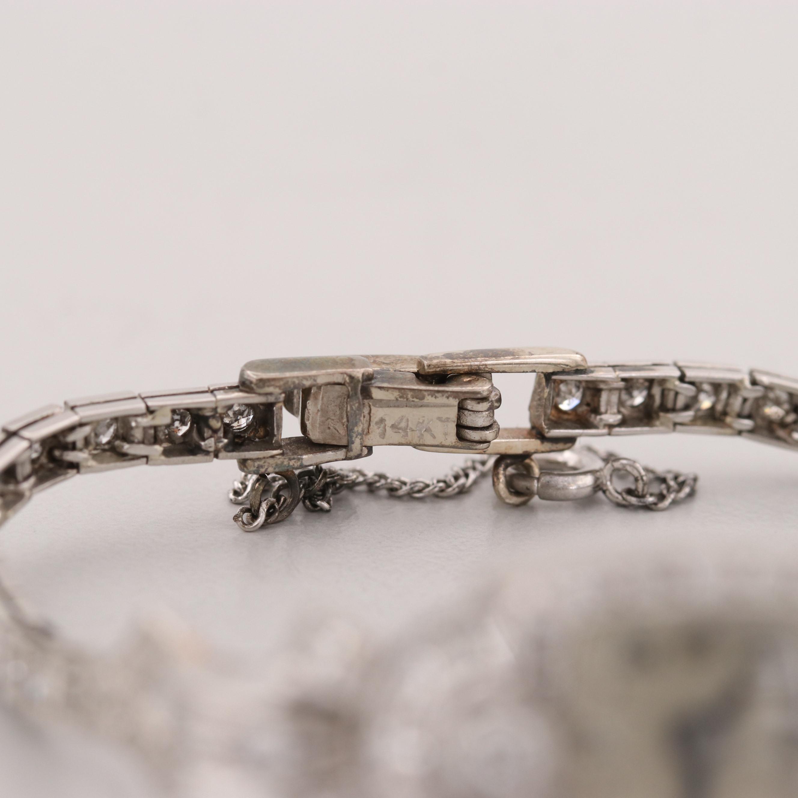 Platinum and 14K White Gold 1.72 CTW Diamond Swiss Watch