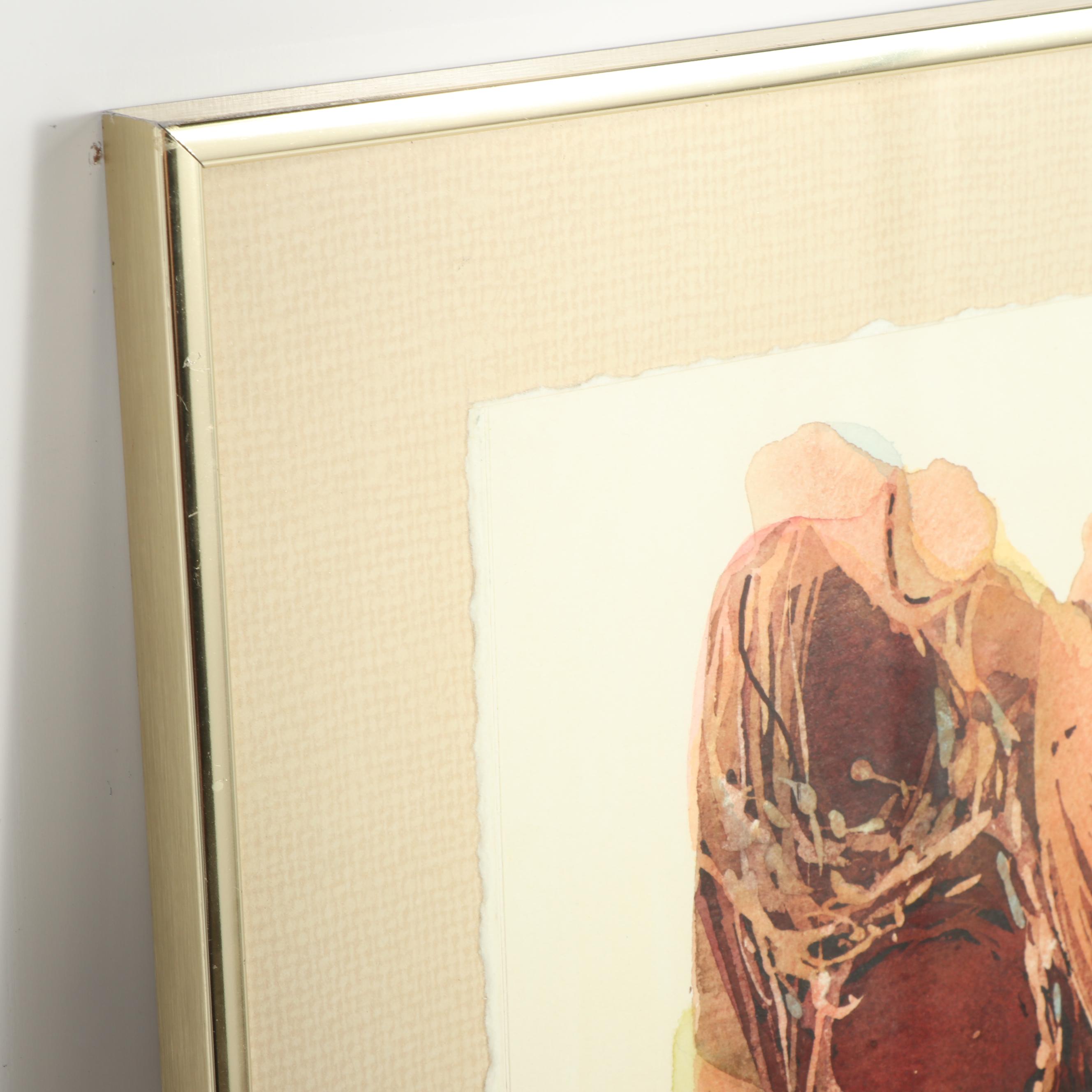 Rob Erdle Watercolor Painting "Imoges"