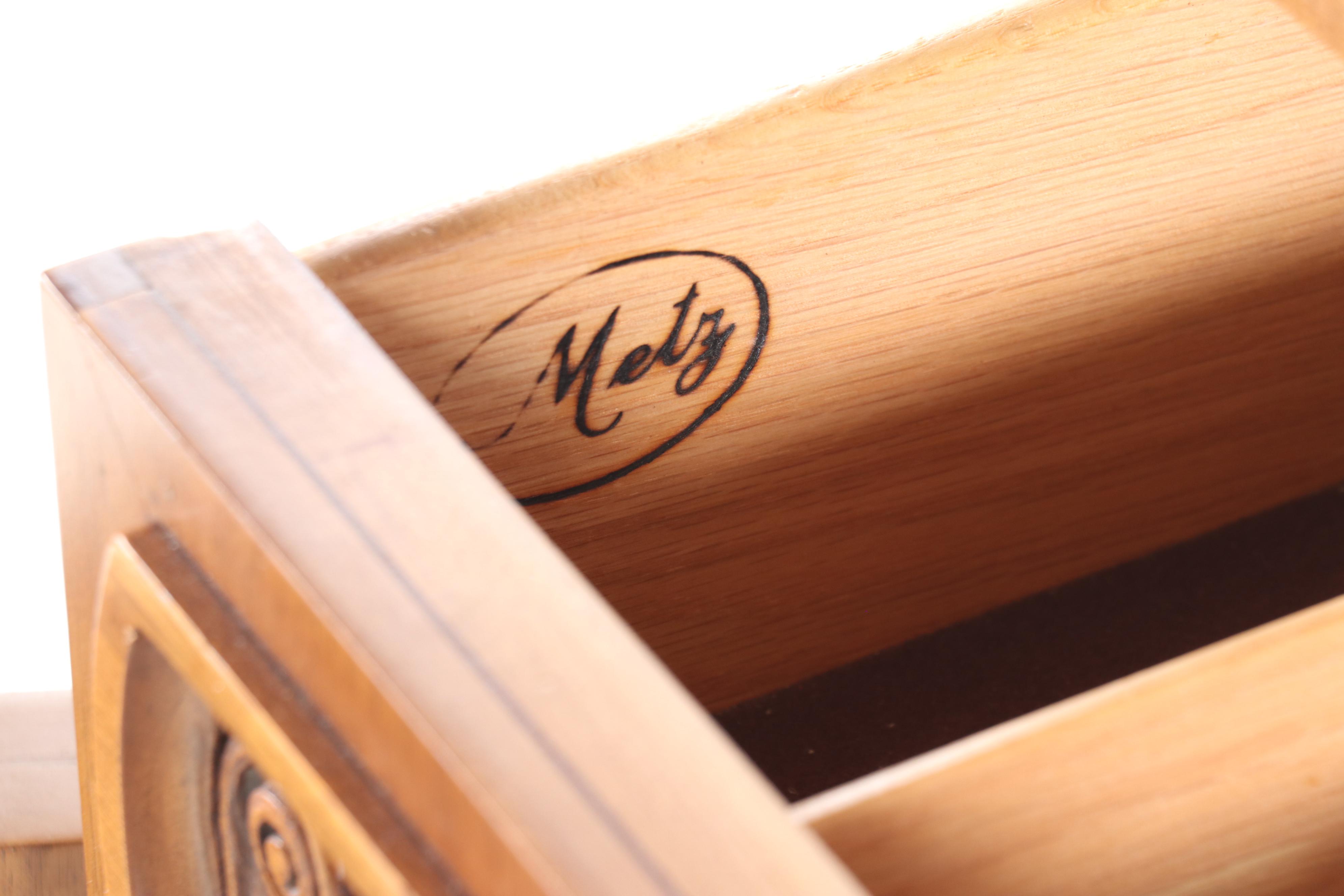 Transitional Style Fruitwood China Cabinet by Metz Furniture Co. Inc., 1970s