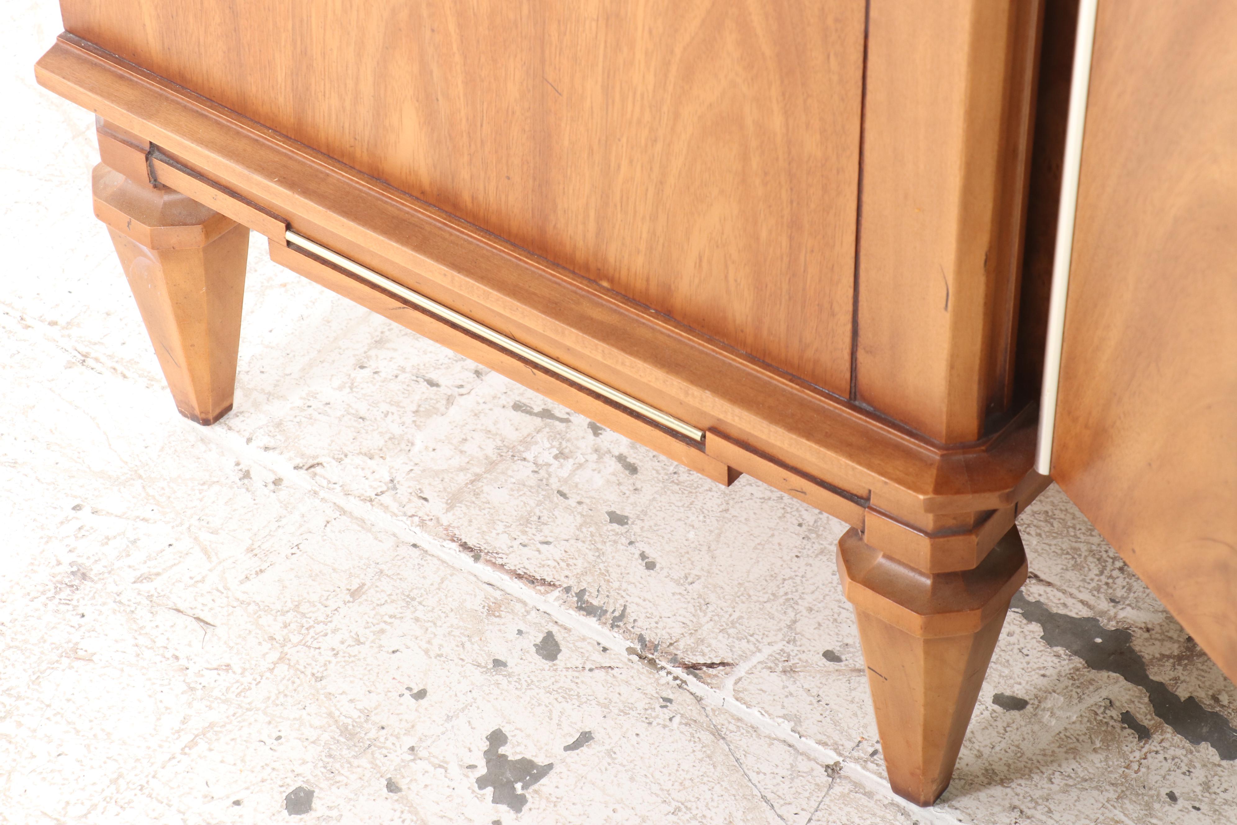 Transitional Style Fruitwood China Cabinet by Metz Furniture Co. Inc., 1970s