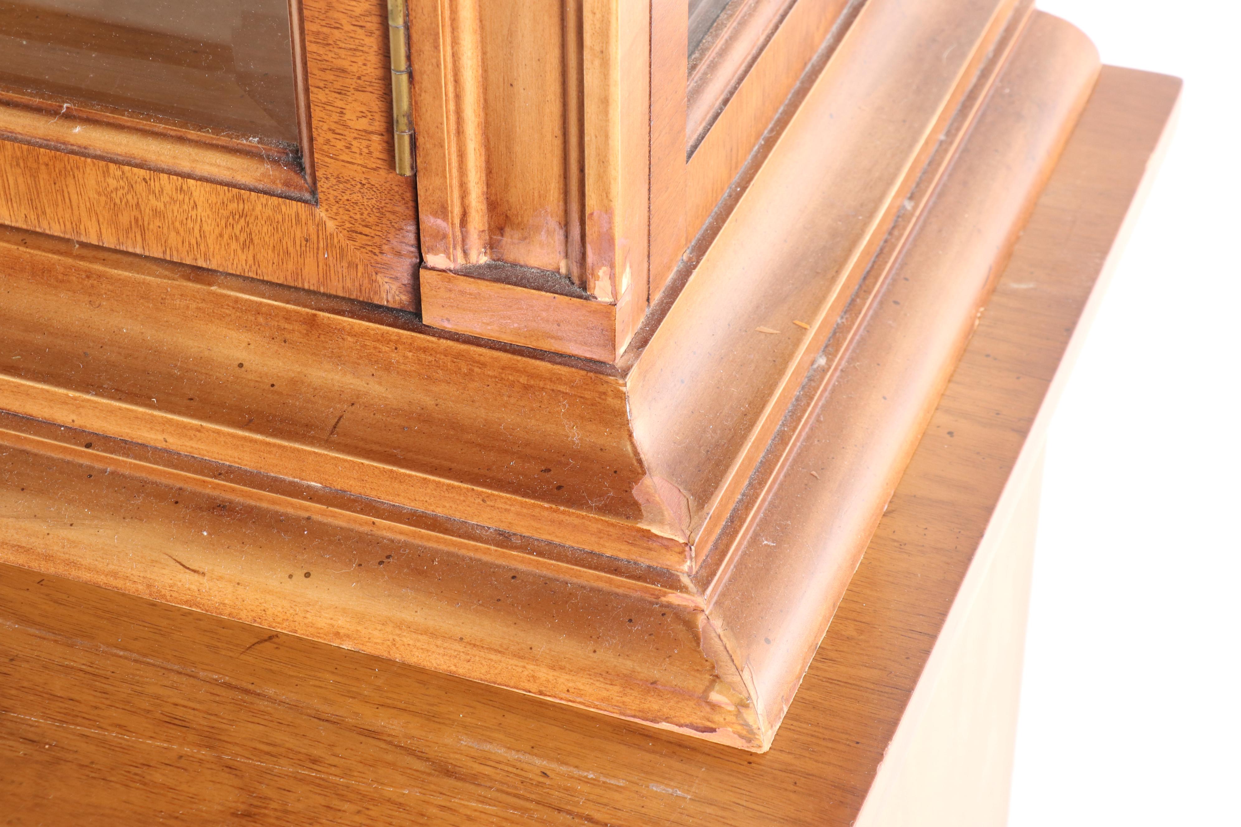 Transitional Style Fruitwood China Cabinet by Metz Furniture Co. Inc., 1970s