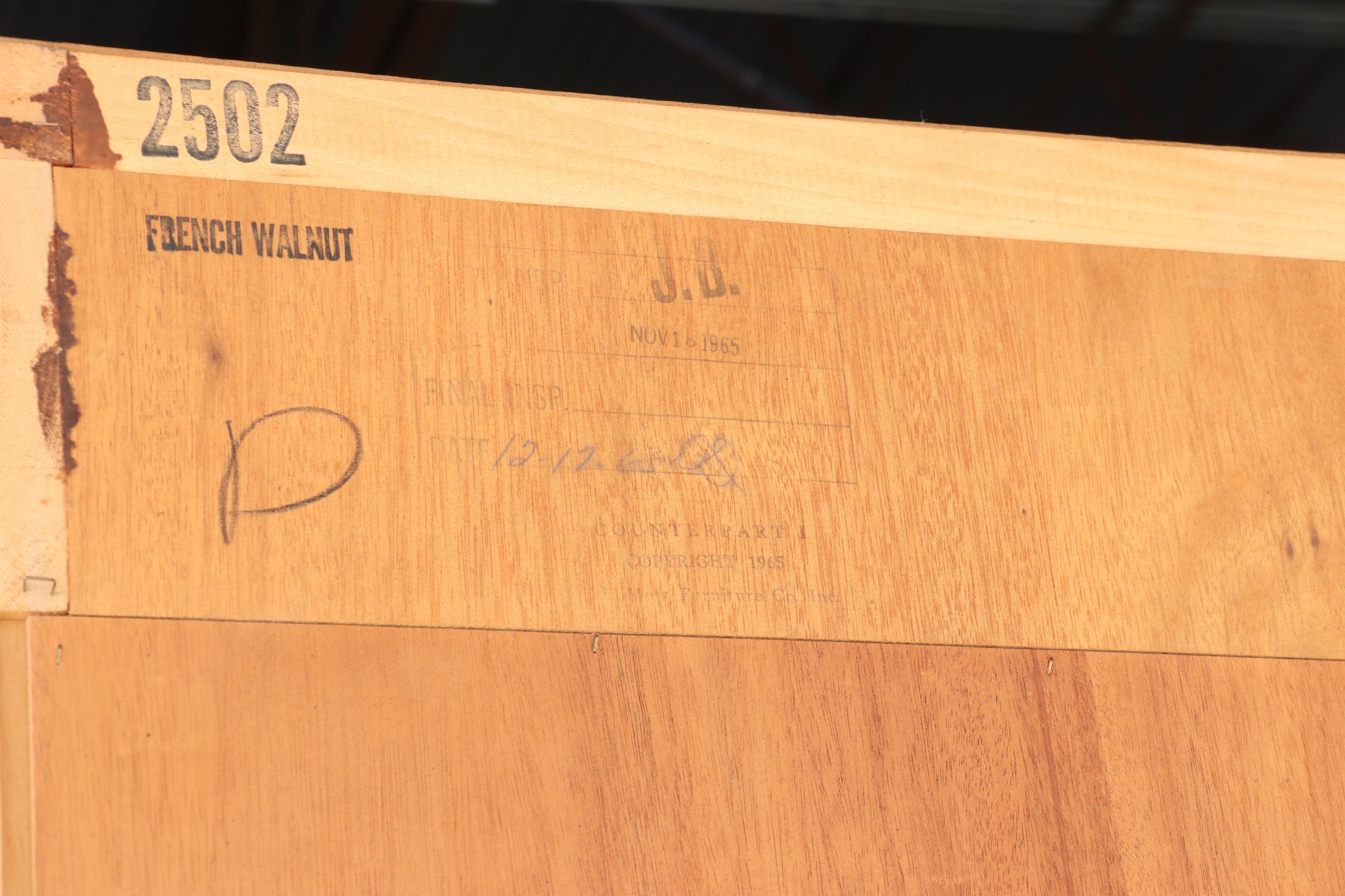 Transitional Style Fruitwood China Cabinet by Metz Furniture Co. Inc., 1970s