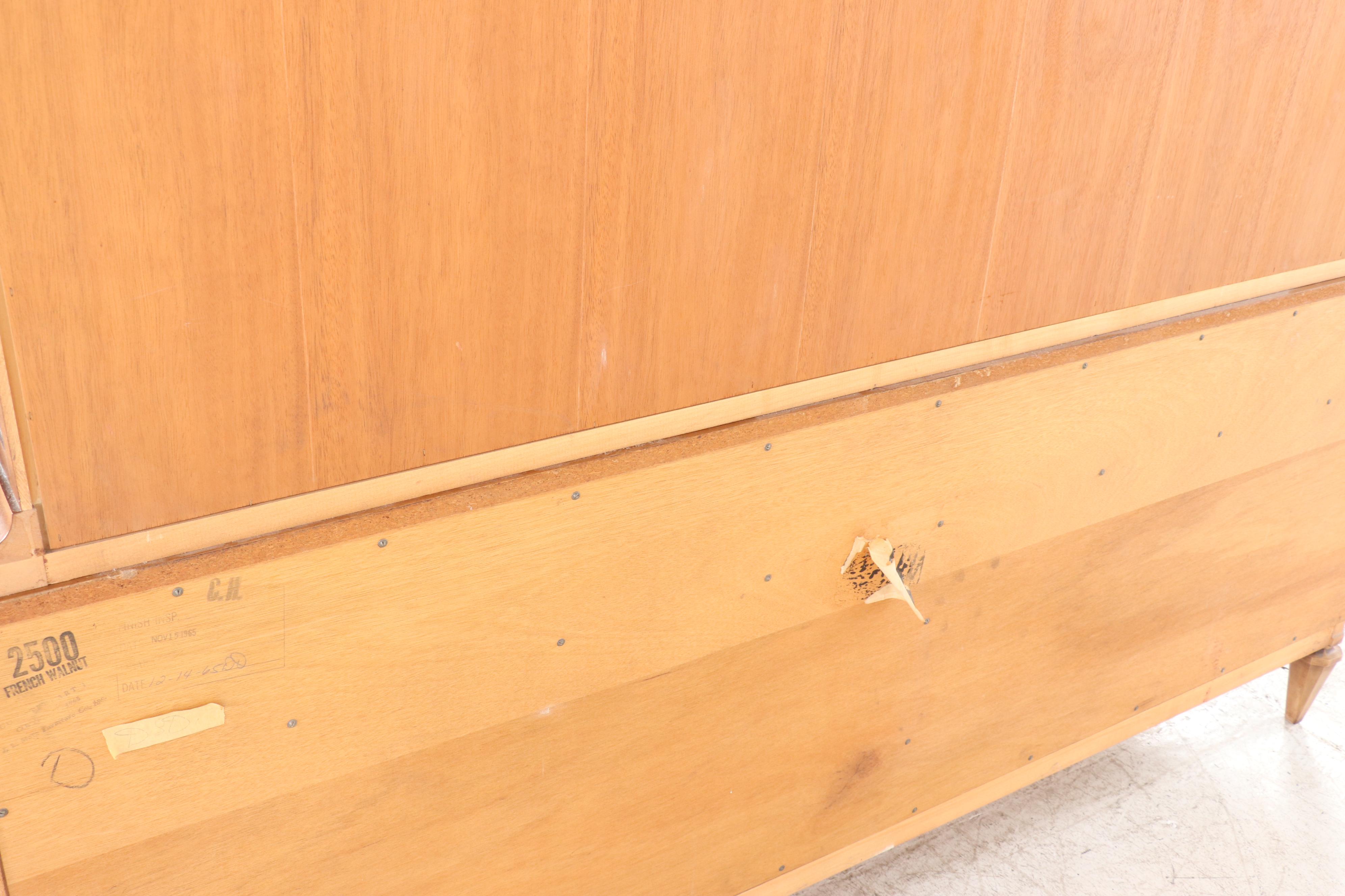 Transitional Style Fruitwood China Cabinet by Metz Furniture Co. Inc., 1970s