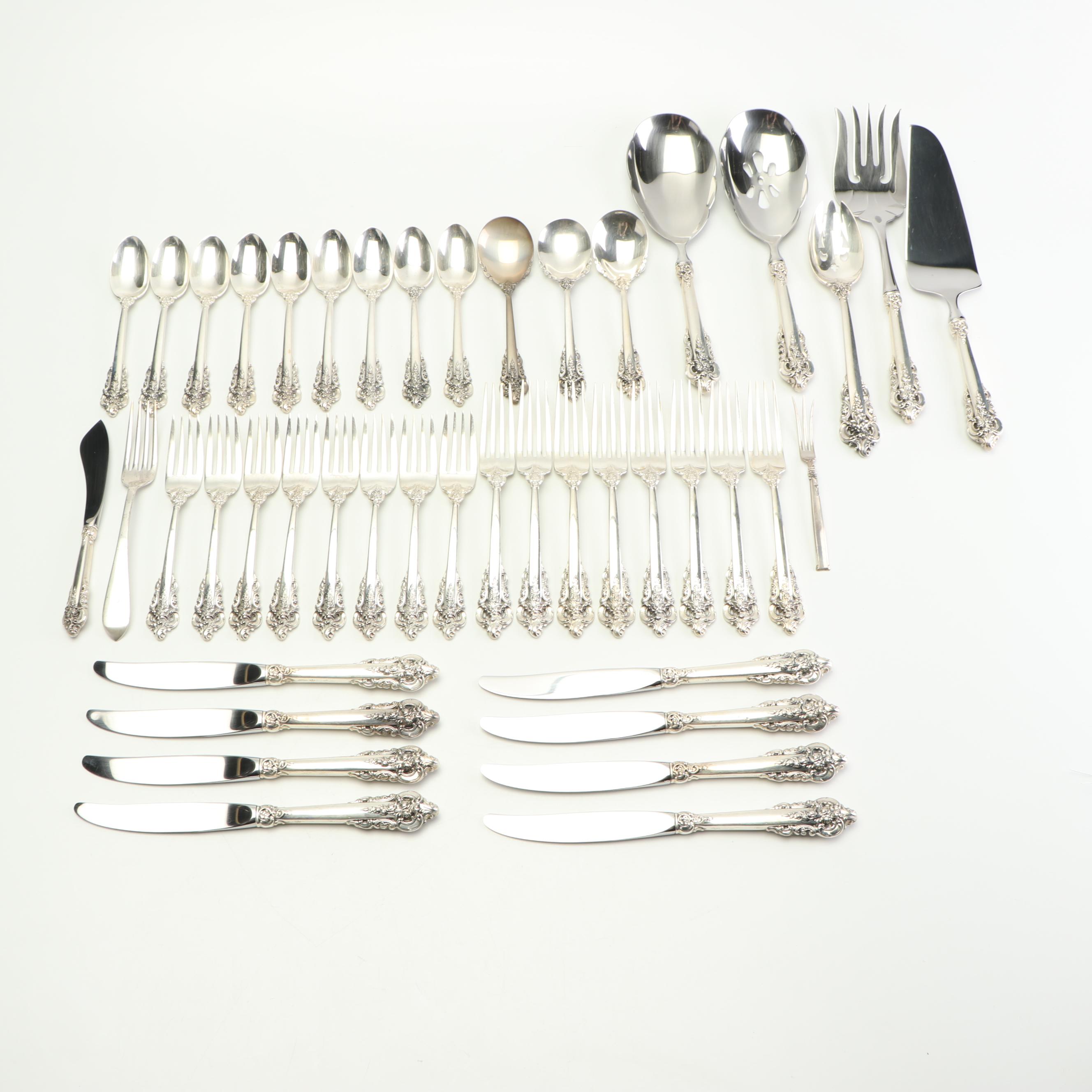 Wallace Sterling Silver "Grand Baroque" Flatware and Serveware