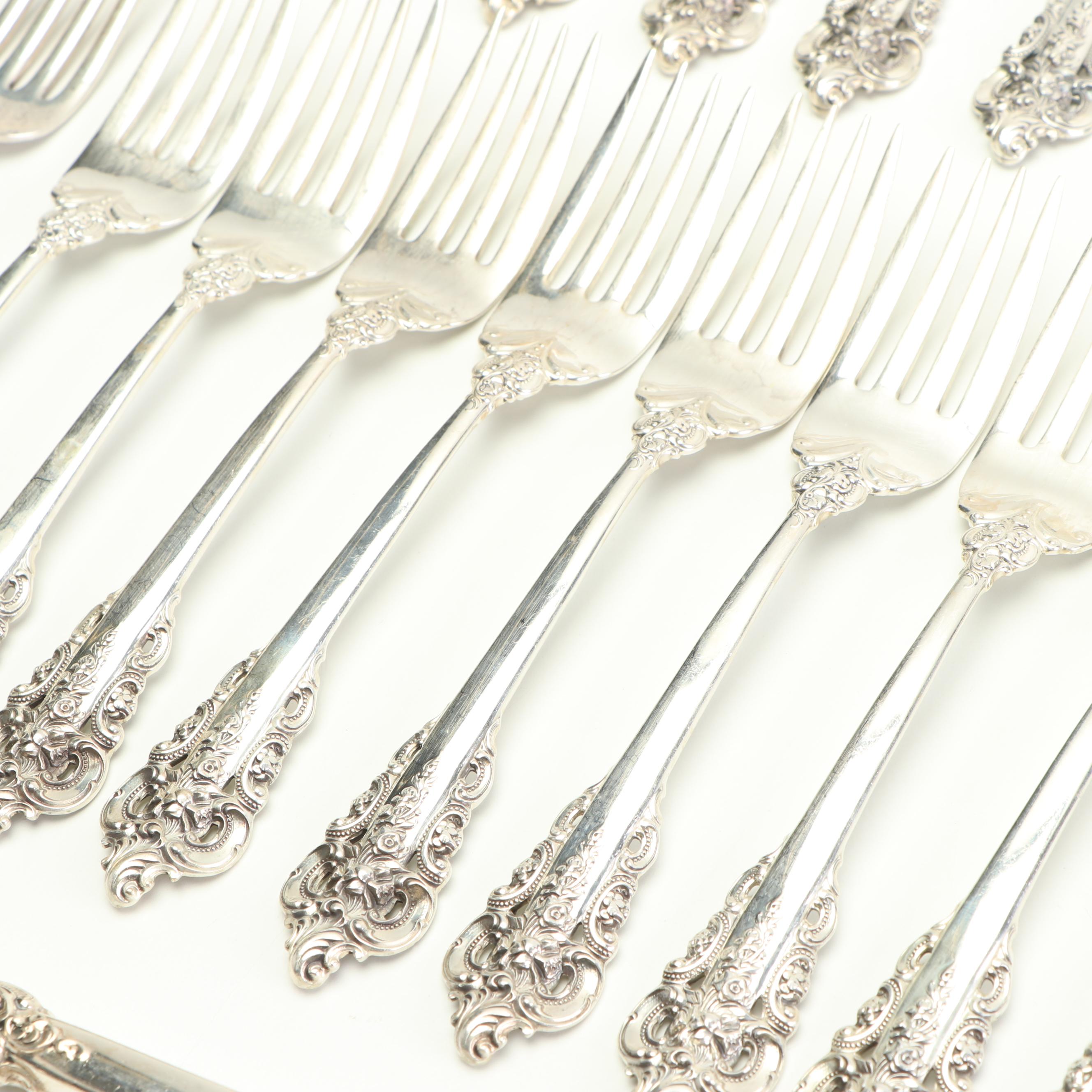 Wallace Sterling Silver "Grand Baroque" Flatware and Serveware