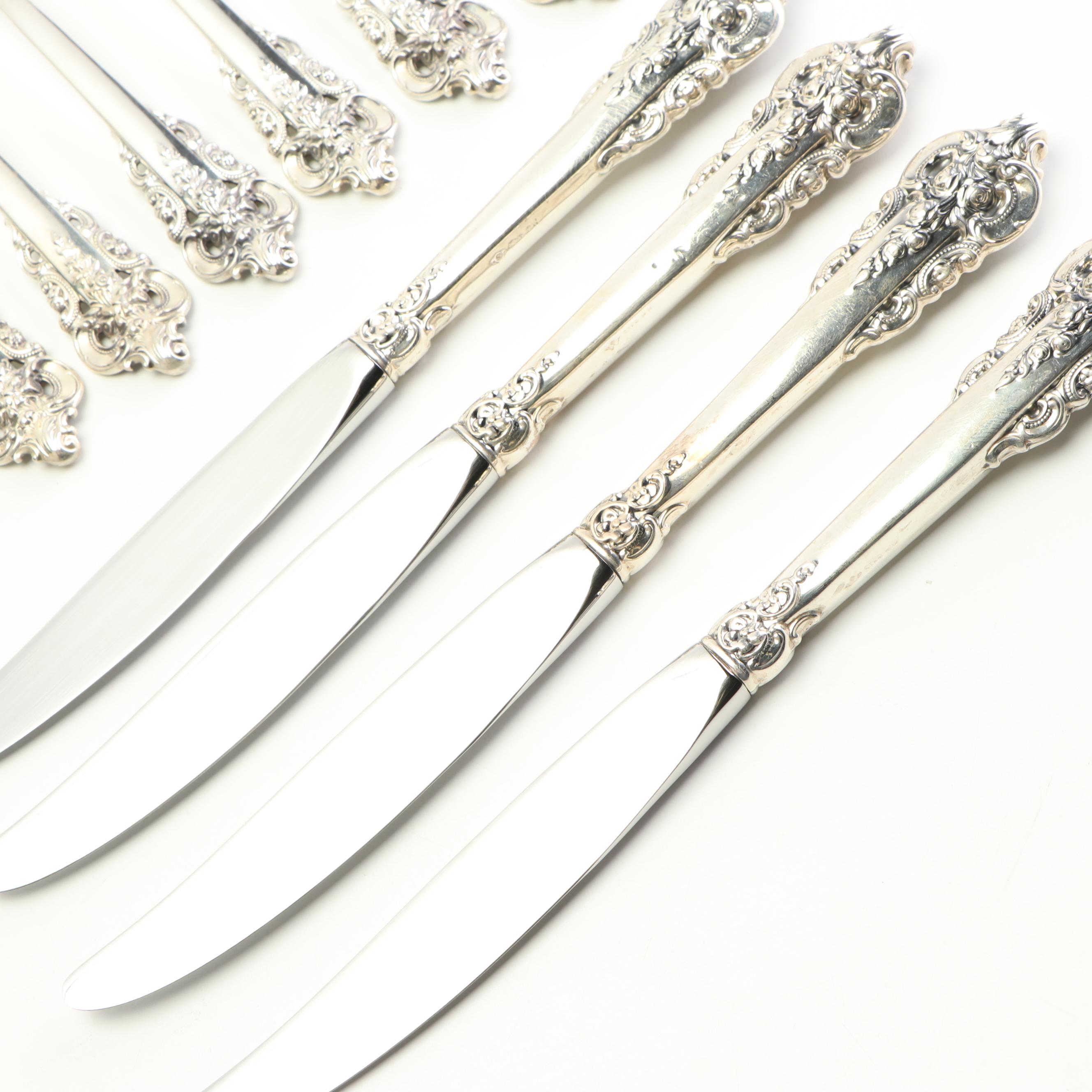 Wallace Sterling Silver "Grand Baroque" Flatware and Serveware