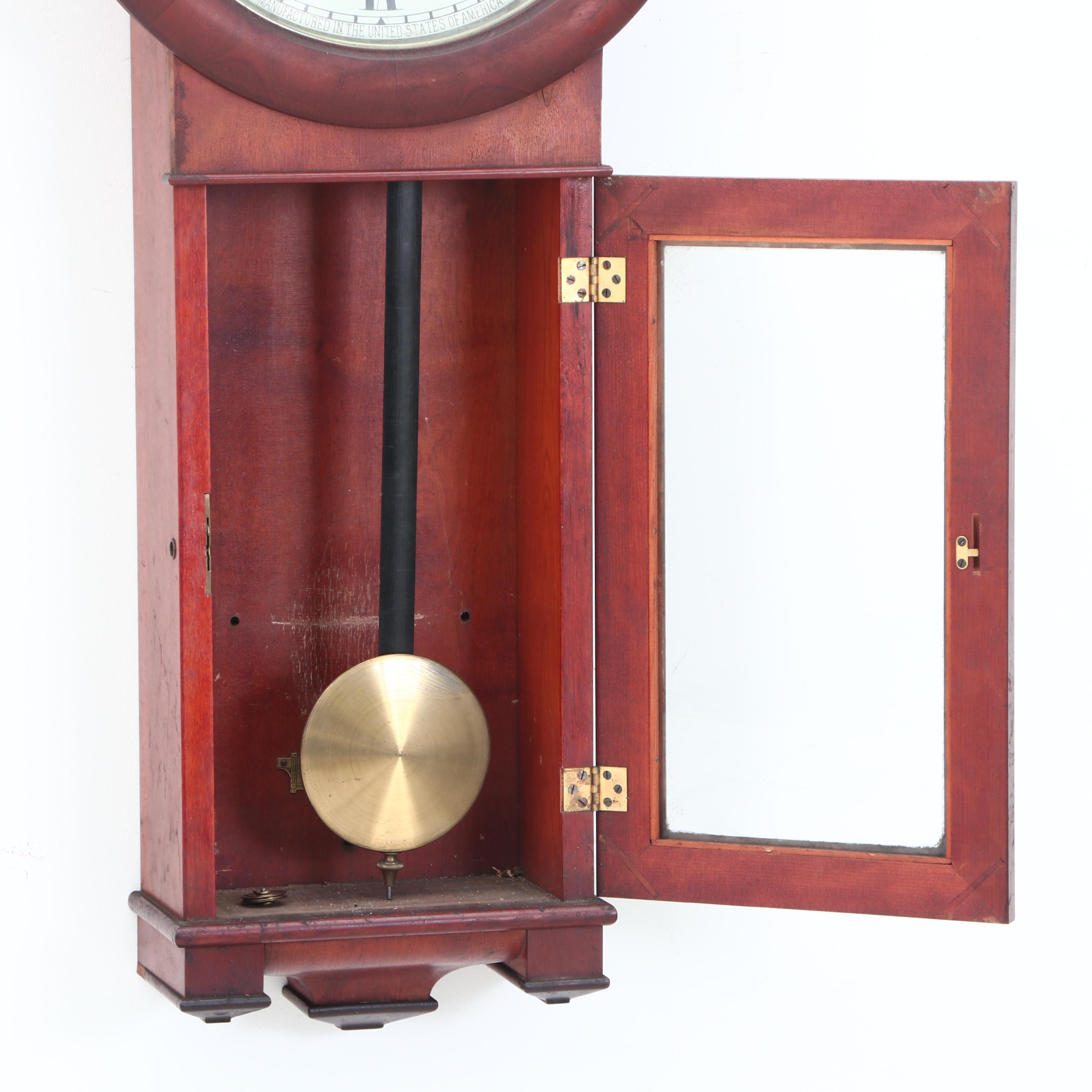 Seth Thomas Walnut Pendulum Clock Circa 1900s