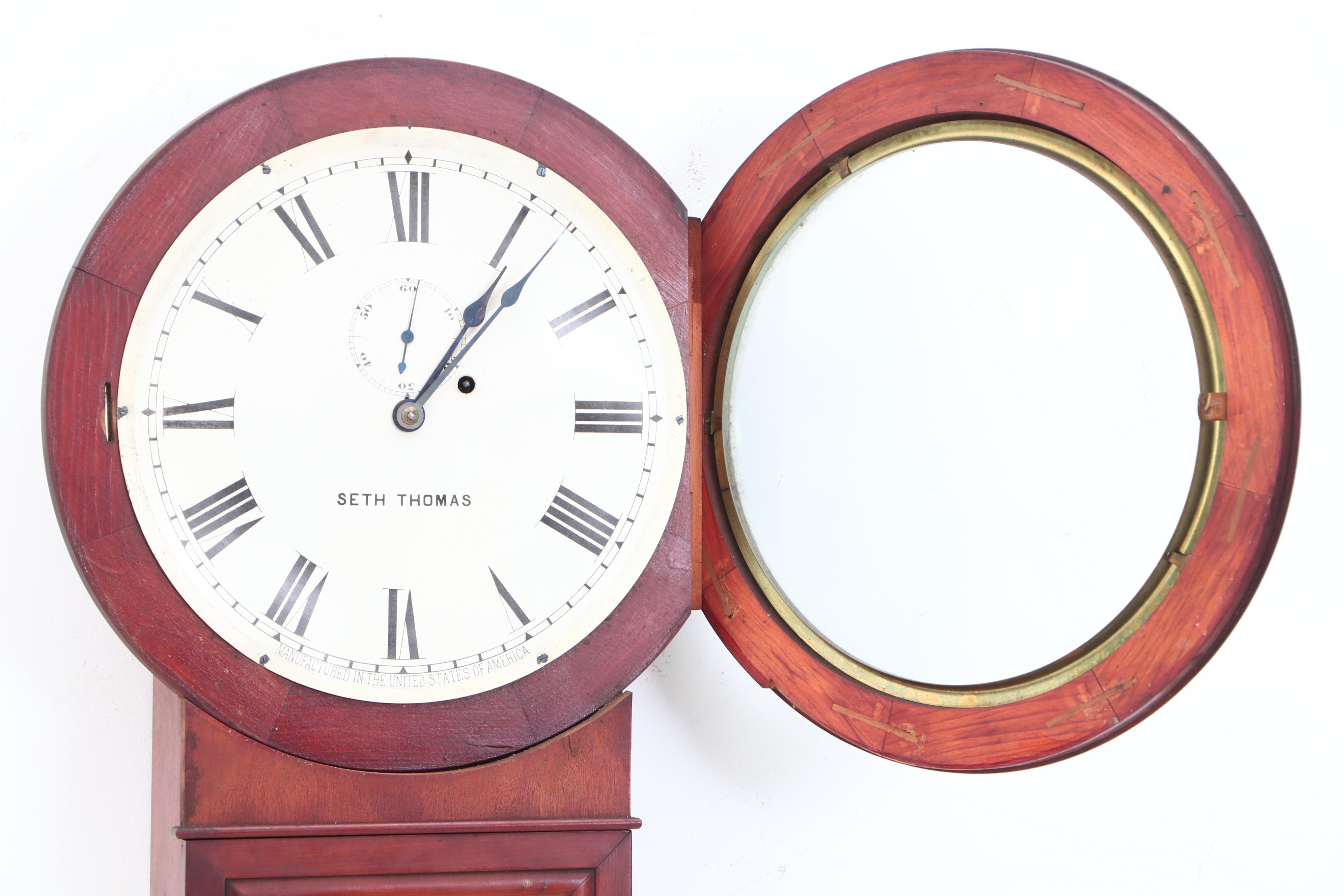 Seth Thomas Walnut Pendulum Clock Circa 1900s