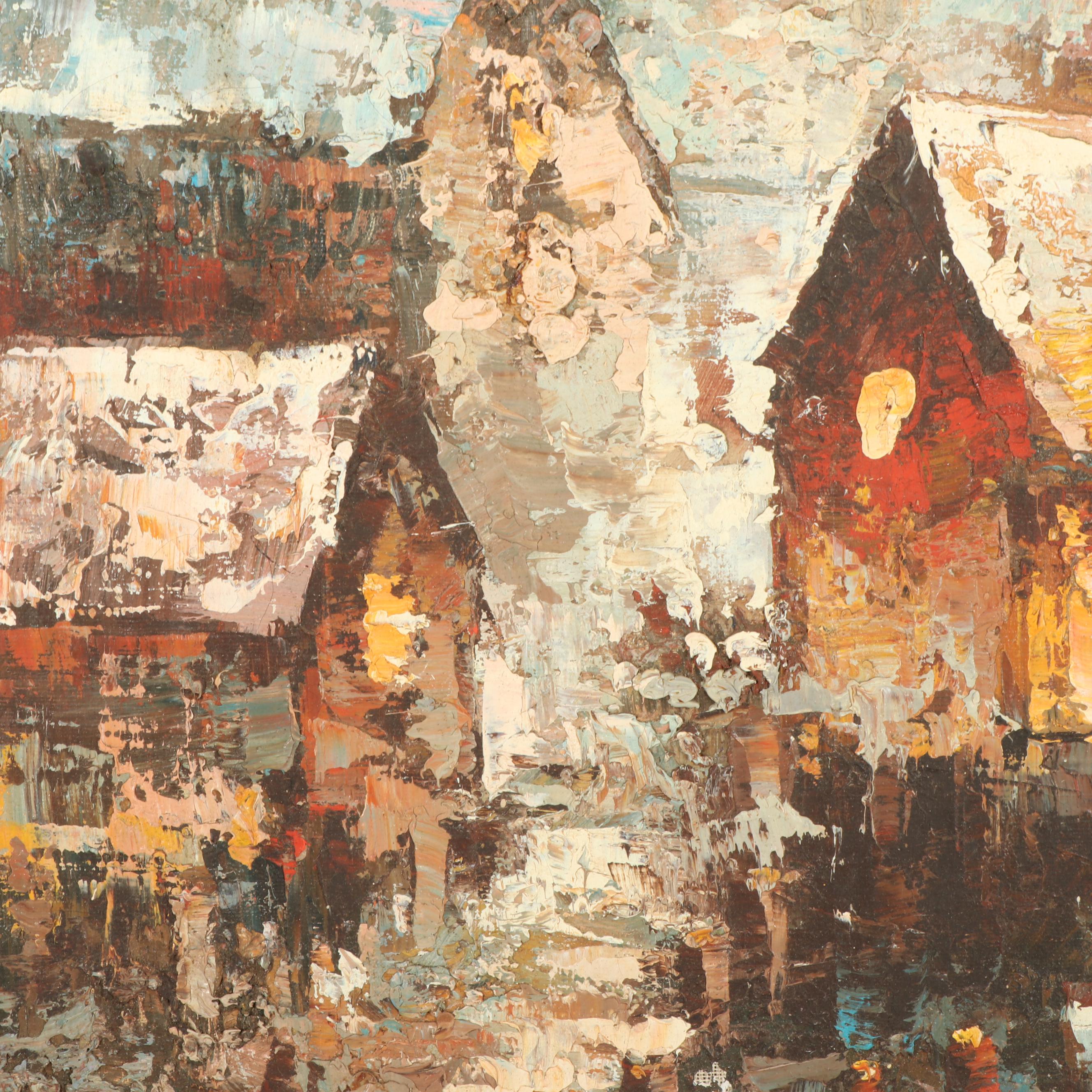 Landscape Impasto Oil Painting