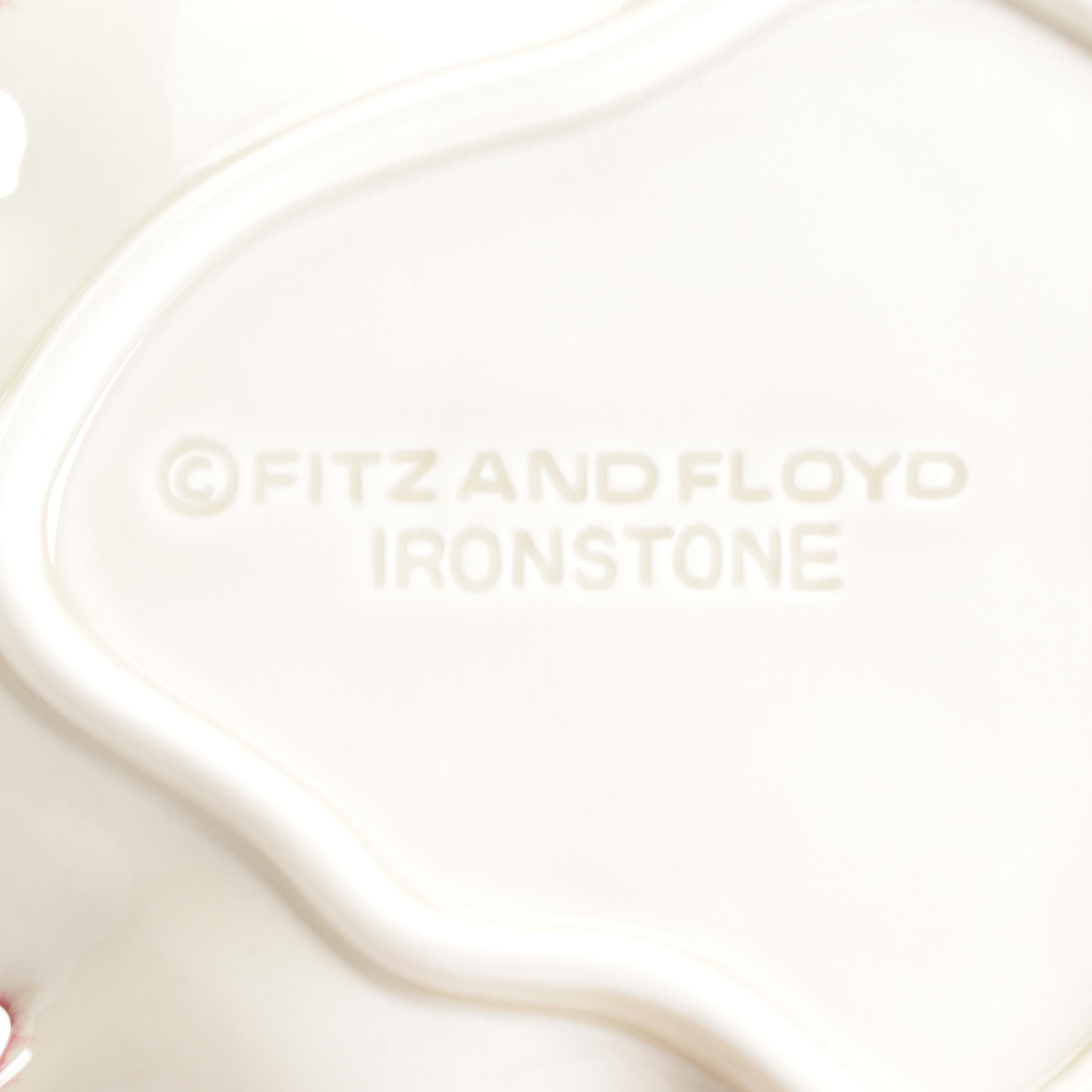 Fitz and Floyd Ironstone Leaf Shaped Plates