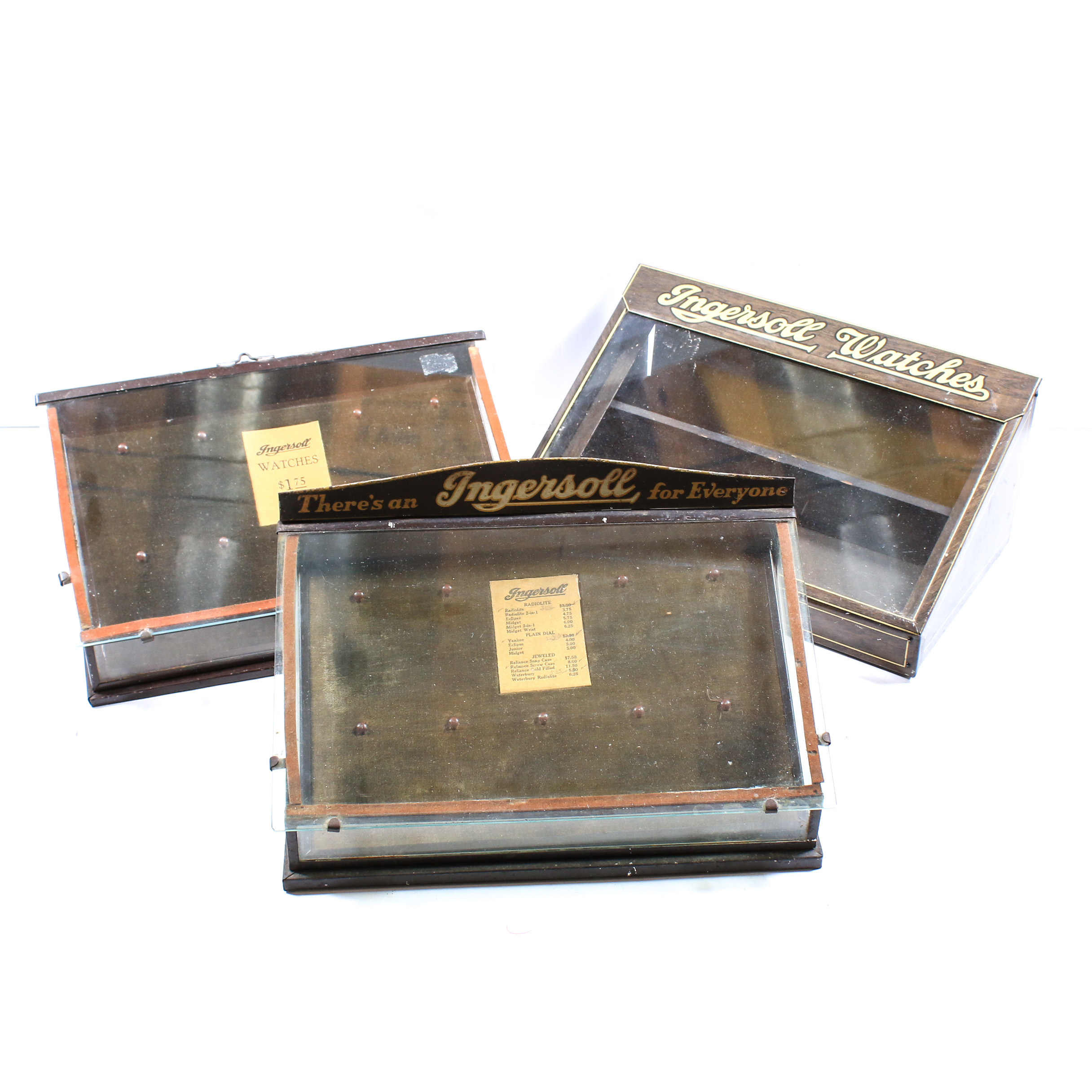 Antique Ingersoll Pocket Watch Display Cases