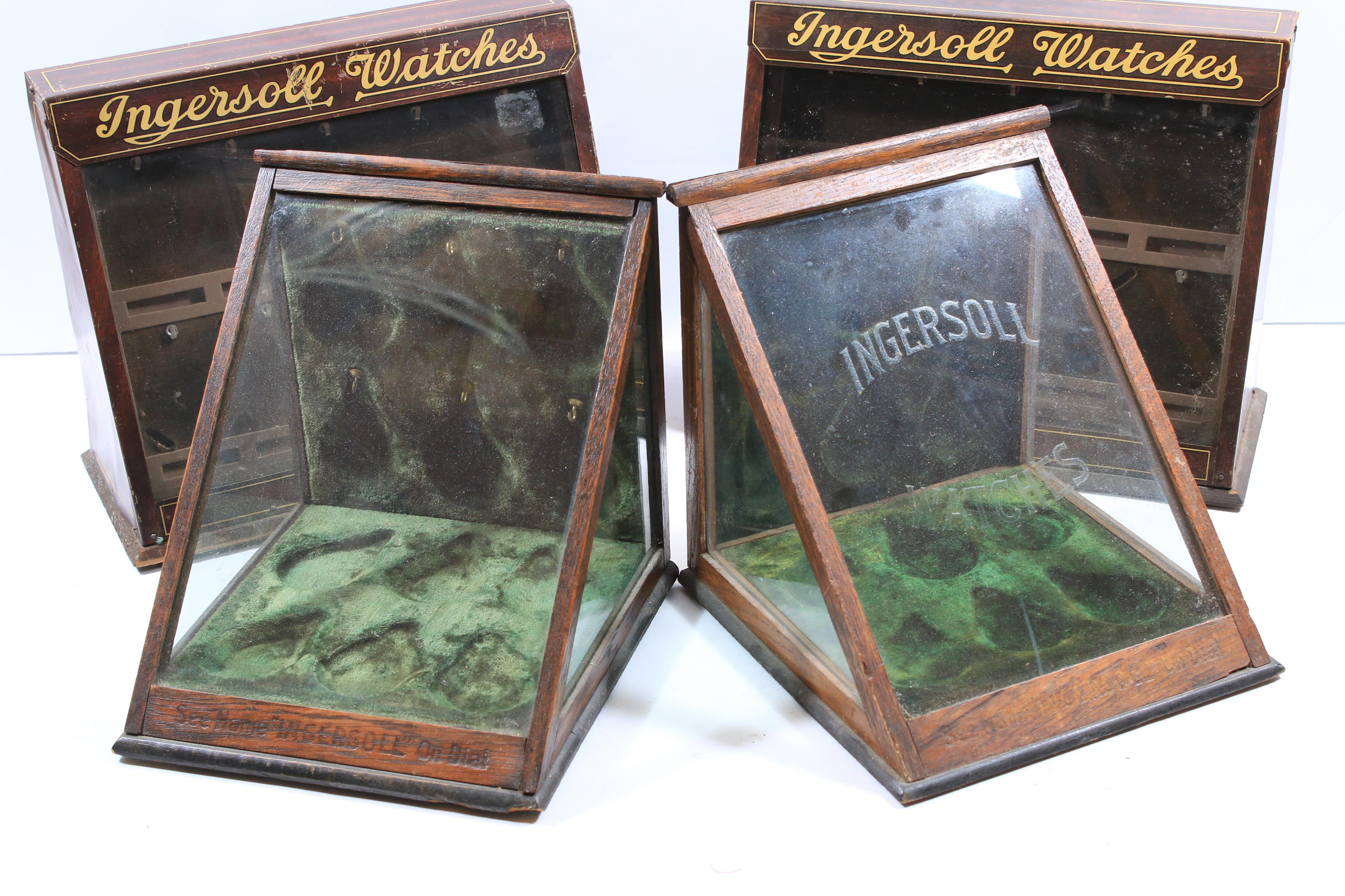 Antique Ingersoll Pocket Watch Display Cases