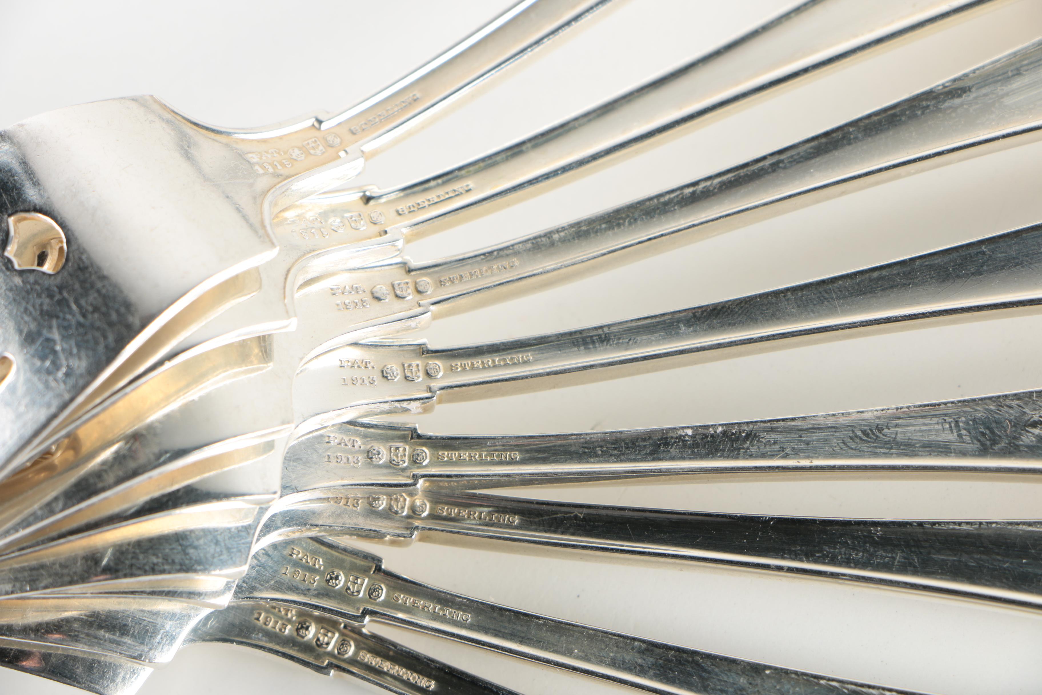 Gorham "Etruscan" Sterling Silver Flatware and Serving Pieces