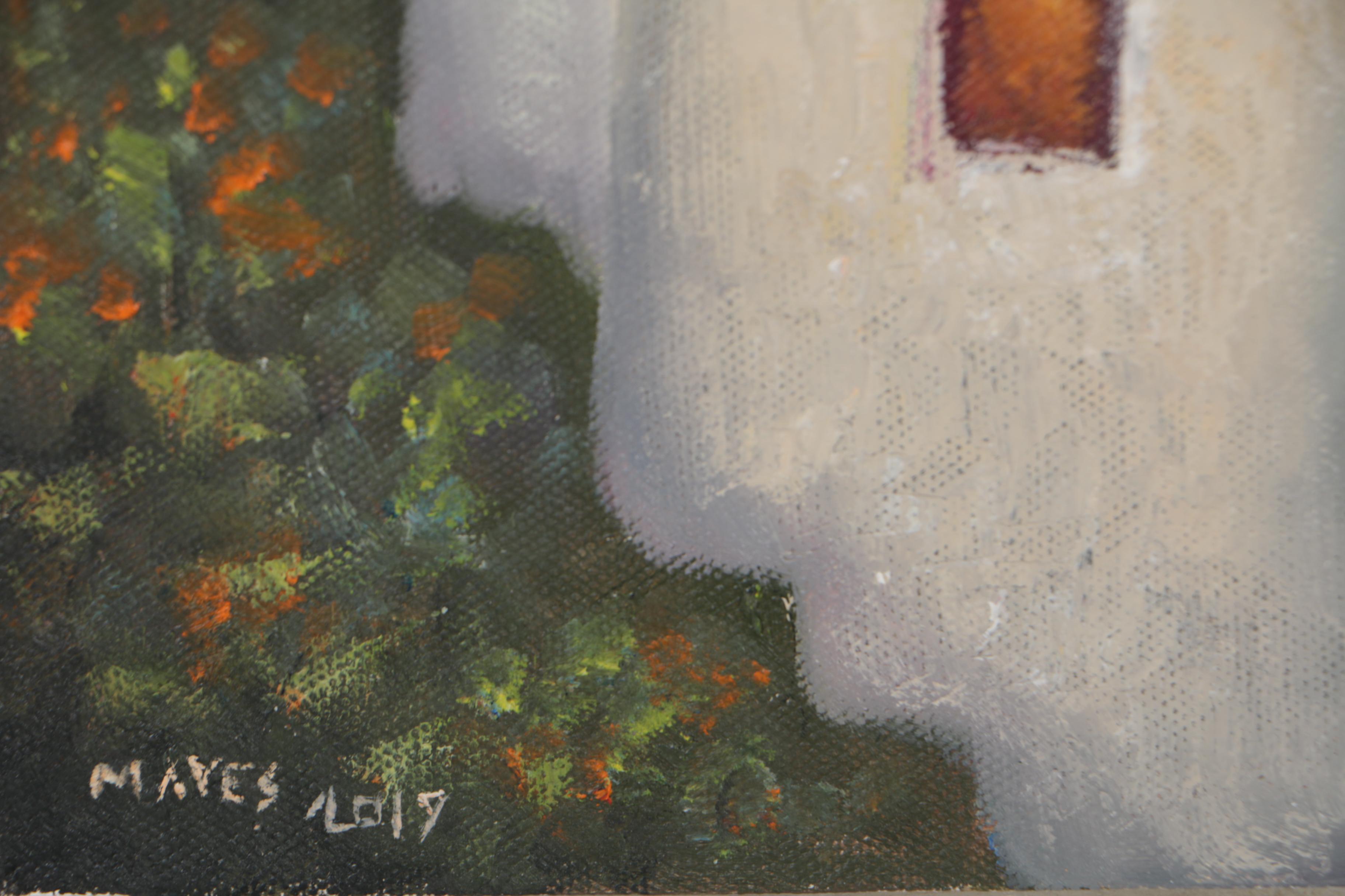 Jeremy Mayes Oil Painting "Four White Houses"