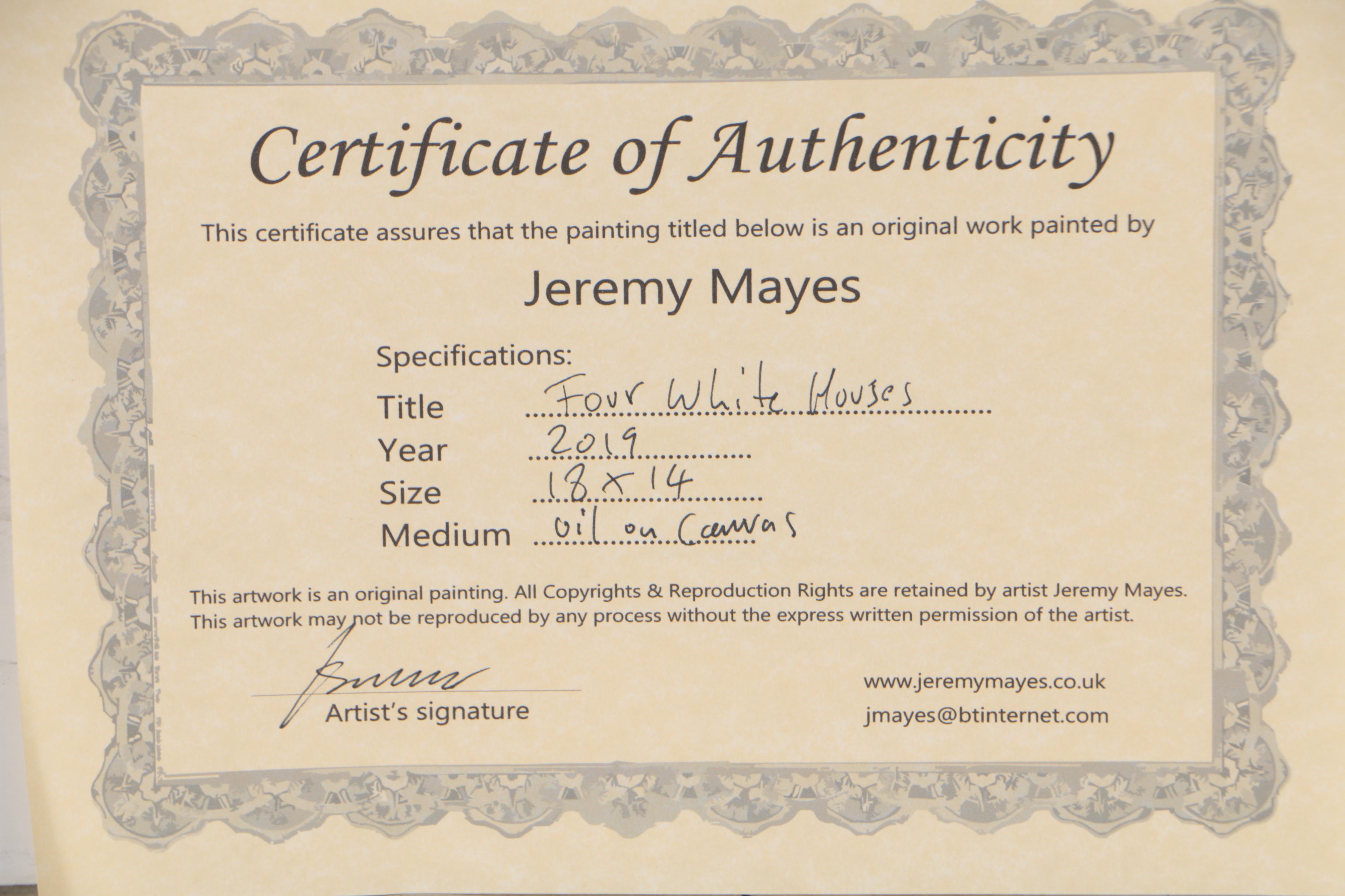 Jeremy Mayes Oil Painting "Four White Houses"