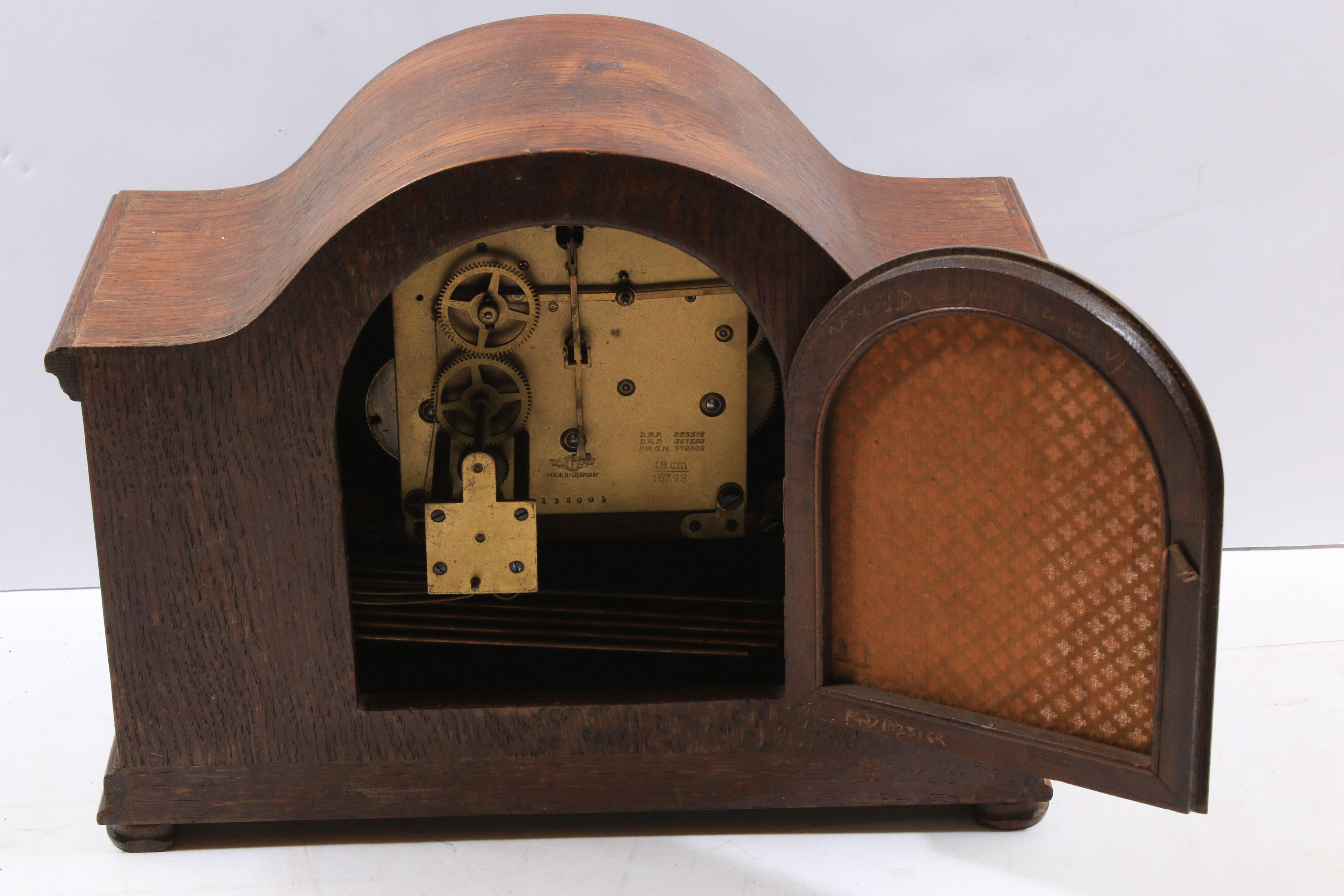 Antique English Barley Twist Mantel Clock