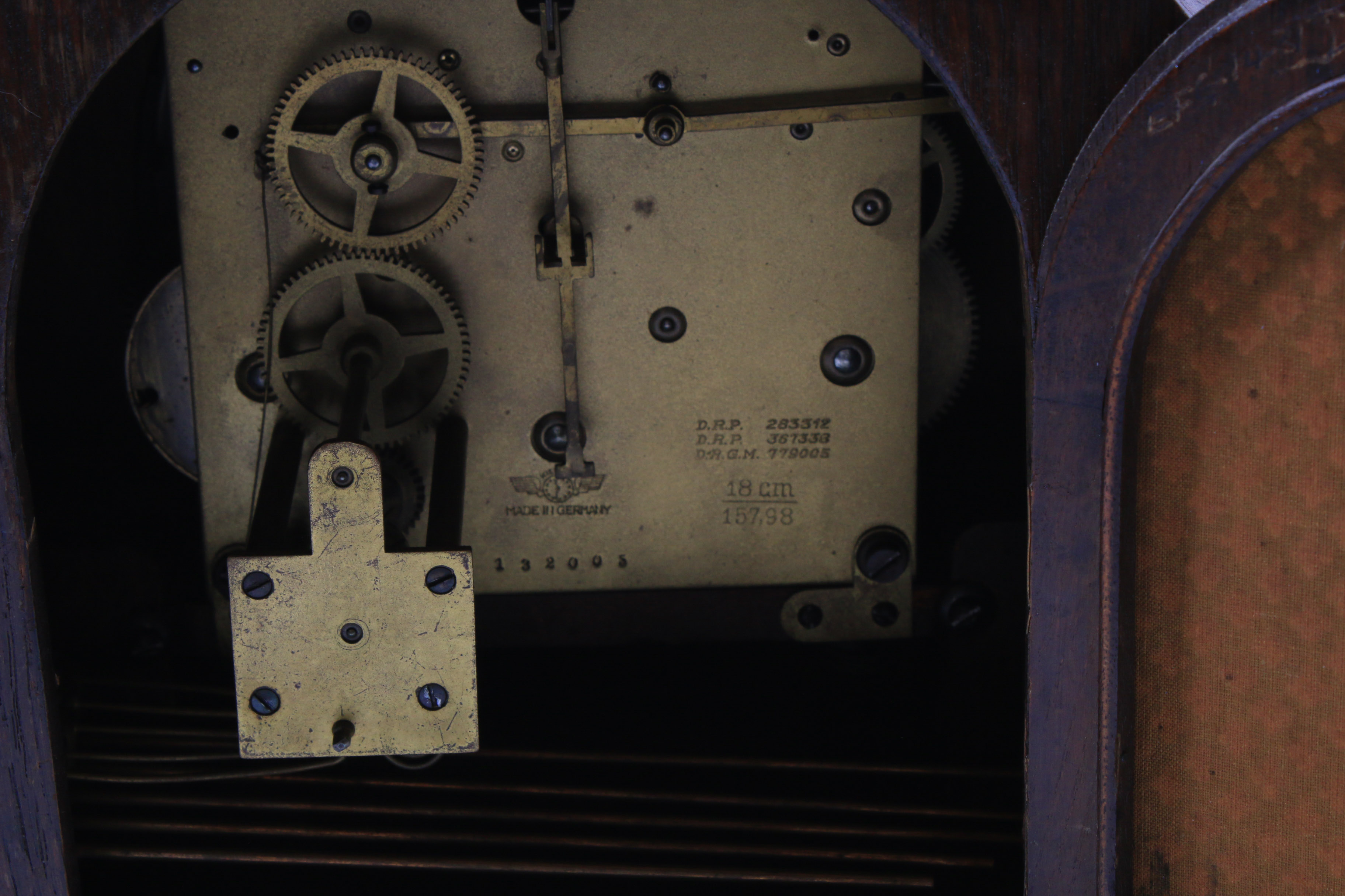 Antique English Barley Twist Mantel Clock