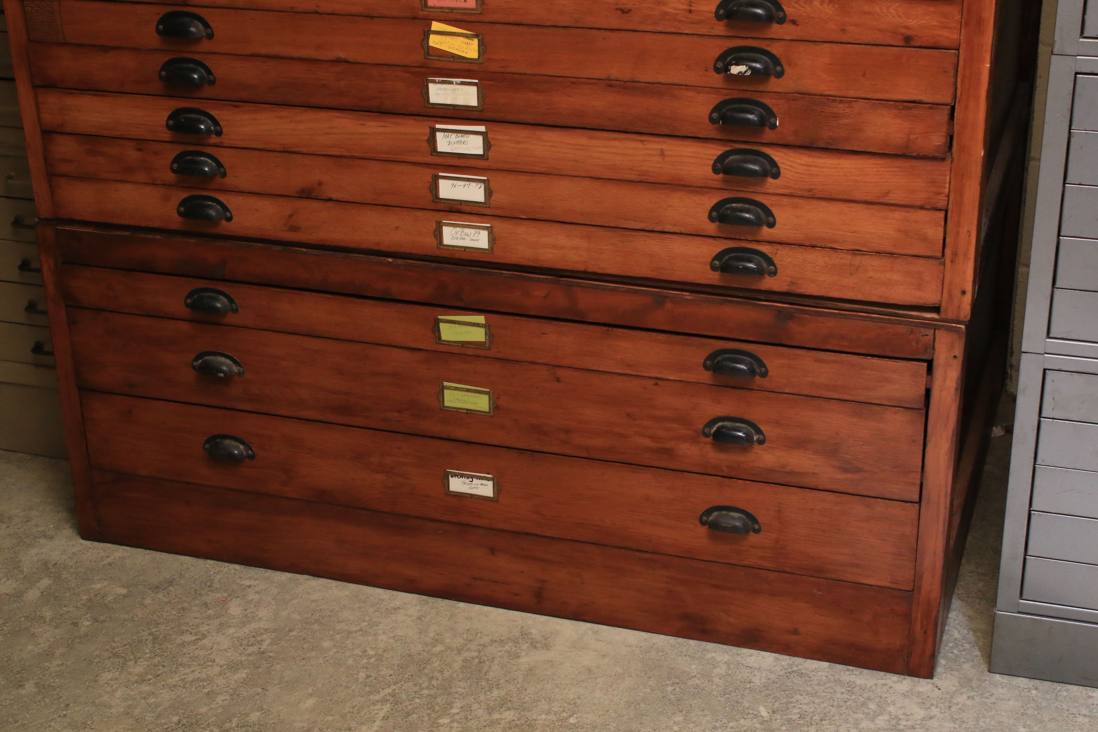 Wooden Flat File Cabinet
