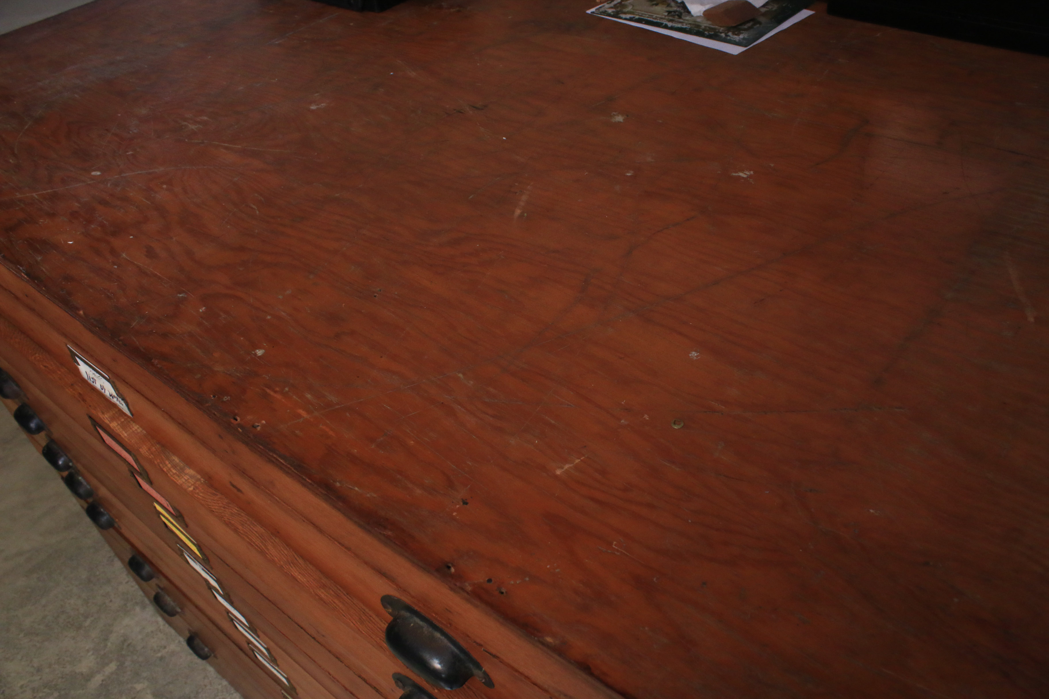 Wooden Flat File Cabinet