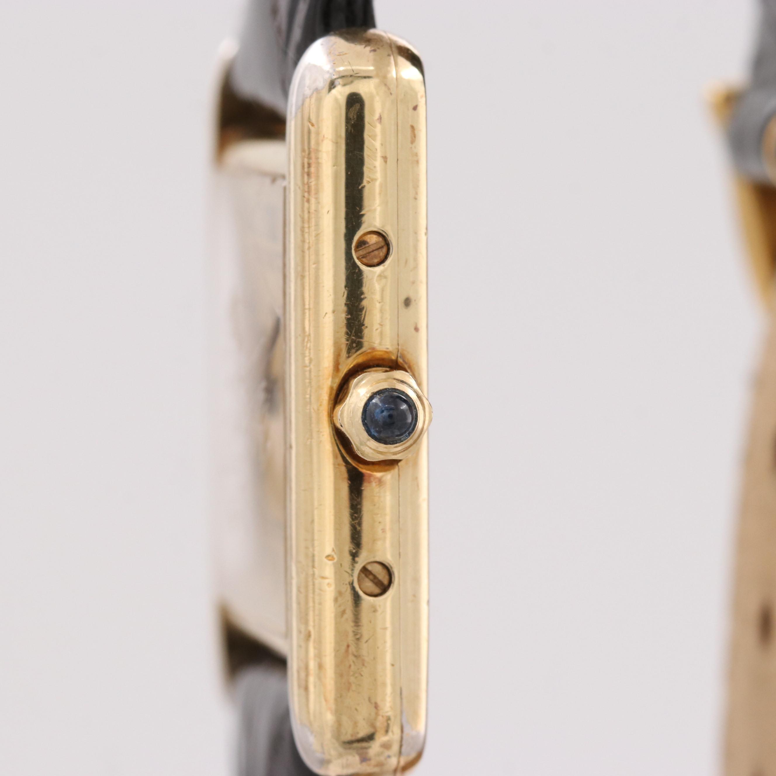 Vintage Cartier Tank Vermeil Quartz Watch