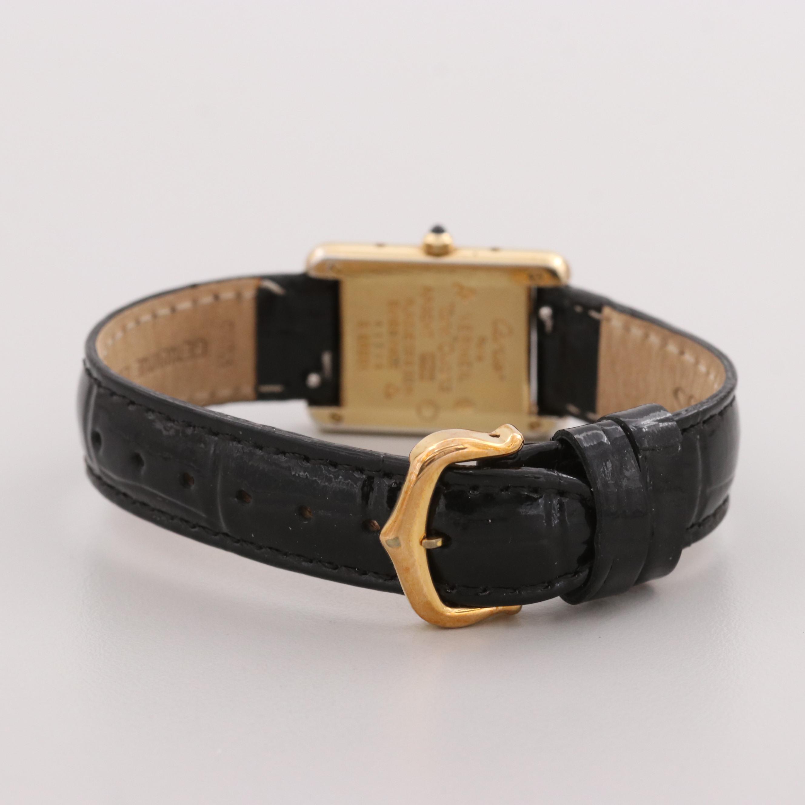Vintage Cartier Tank Vermeil Quartz Watch