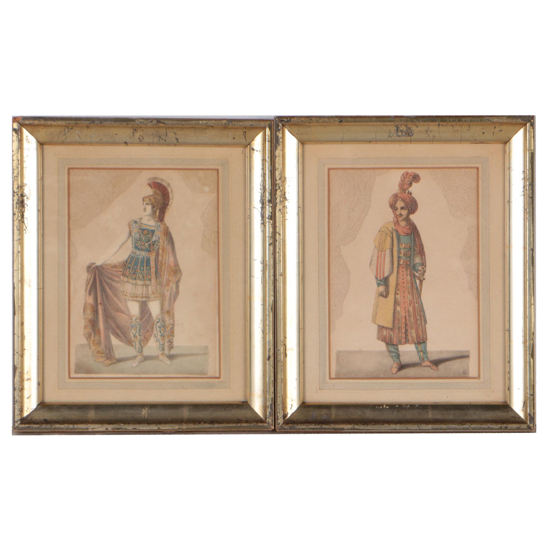 Godefroy Englemann Lithographs after A. Garneray Costume Designs, Circa 1820