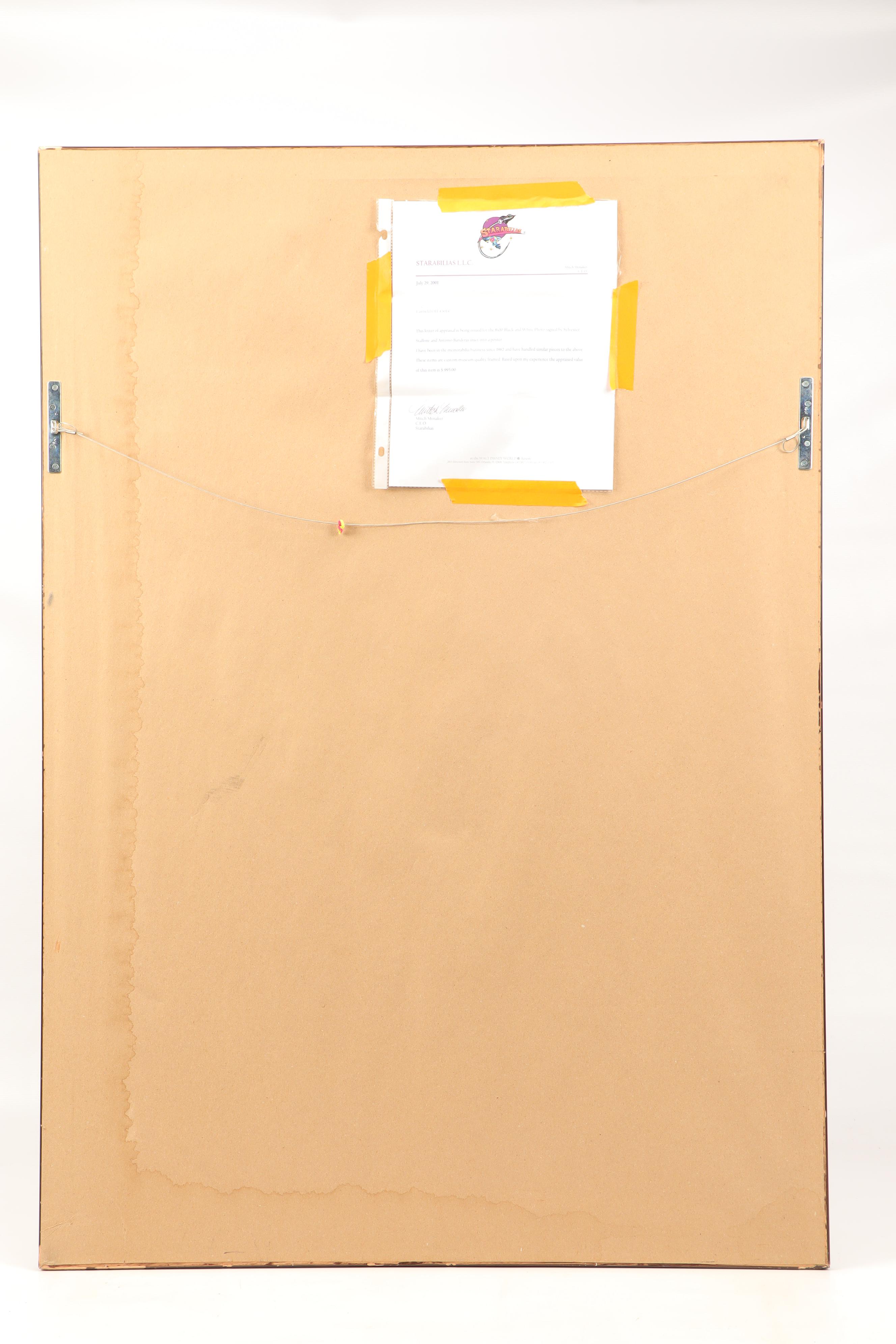 Sylvester Stallone and Antonio Banderas Signed "Assassins" Movie Poster