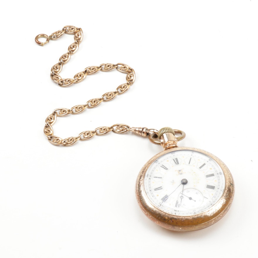 Hampden Gold Filled 17 Jewel Pocket Watch, circa 1890's