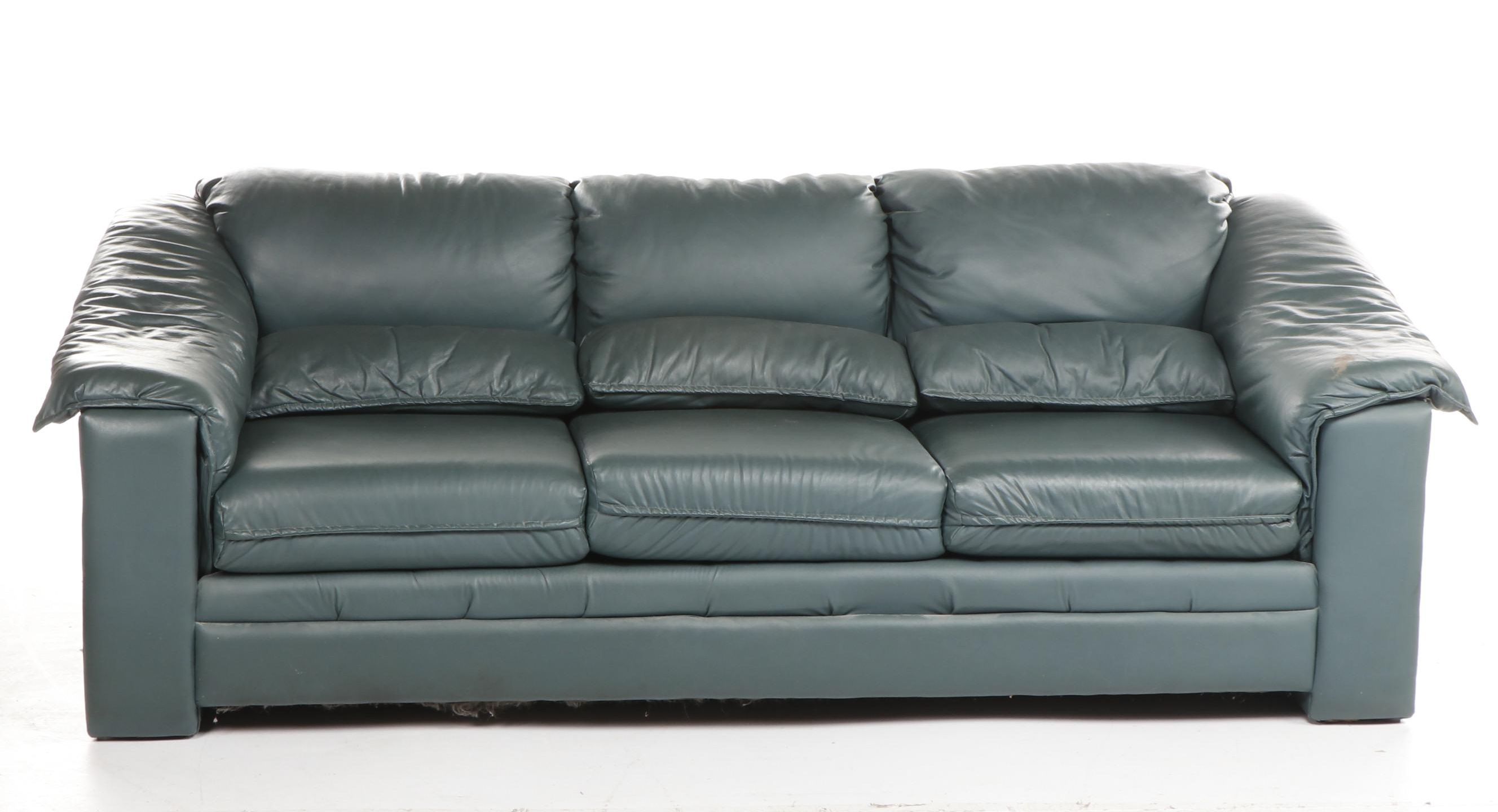 Schweiger Furniture Teal Upholstered Sofa