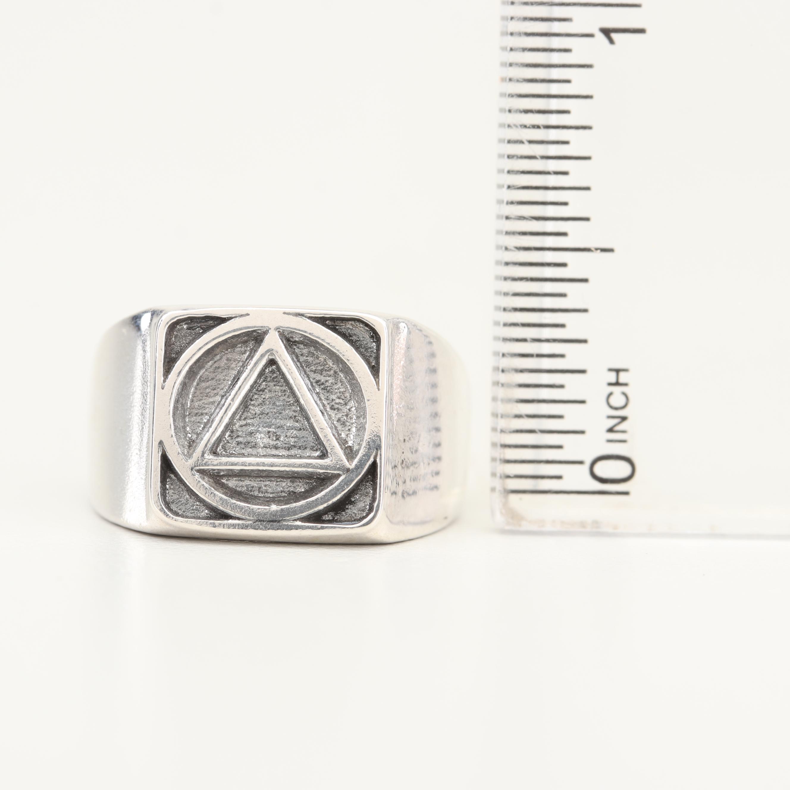 Sterling Silver Sobriety Ring