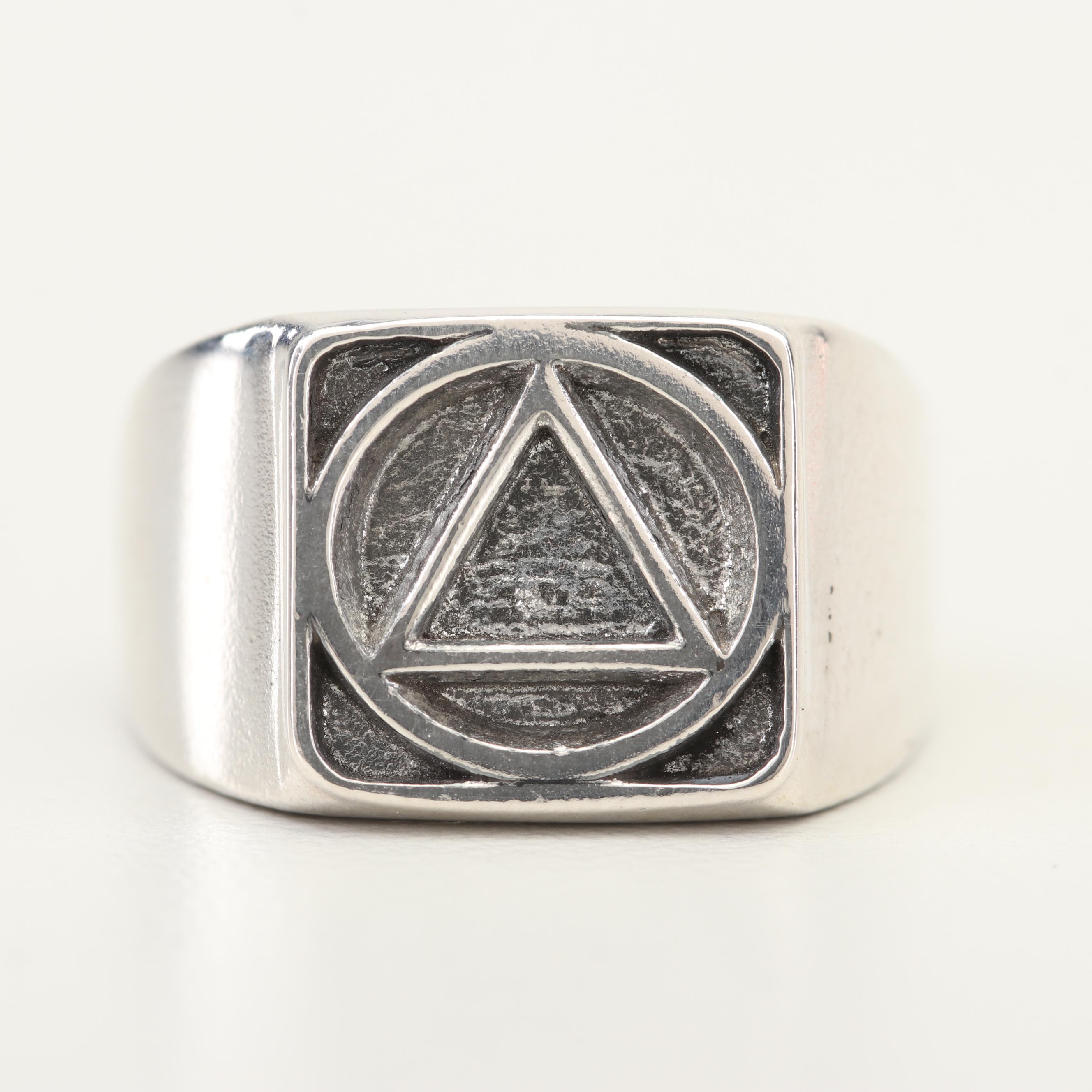 Sterling Silver Sobriety Ring