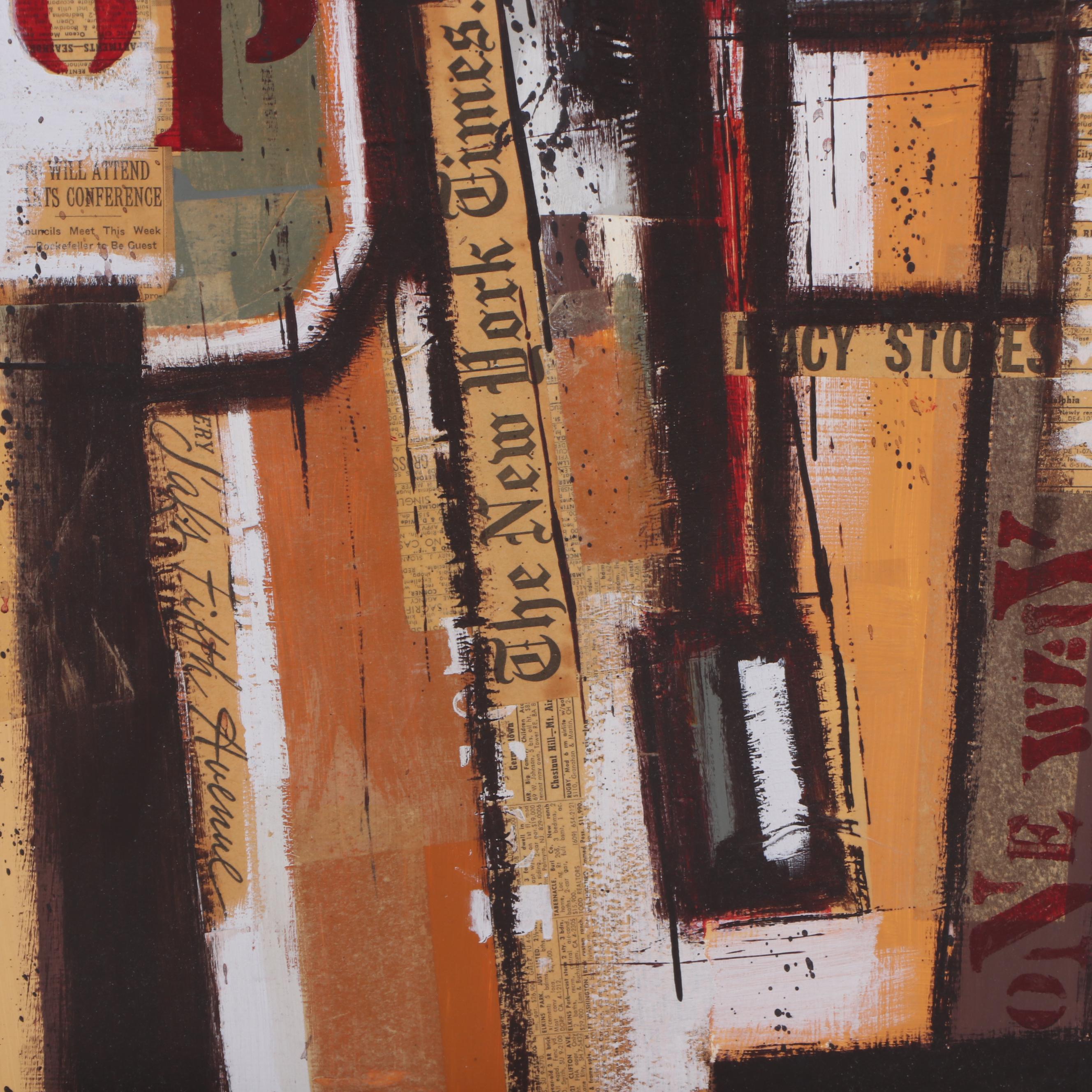 Robert Hobbs Abstract Oil Painting, 1966