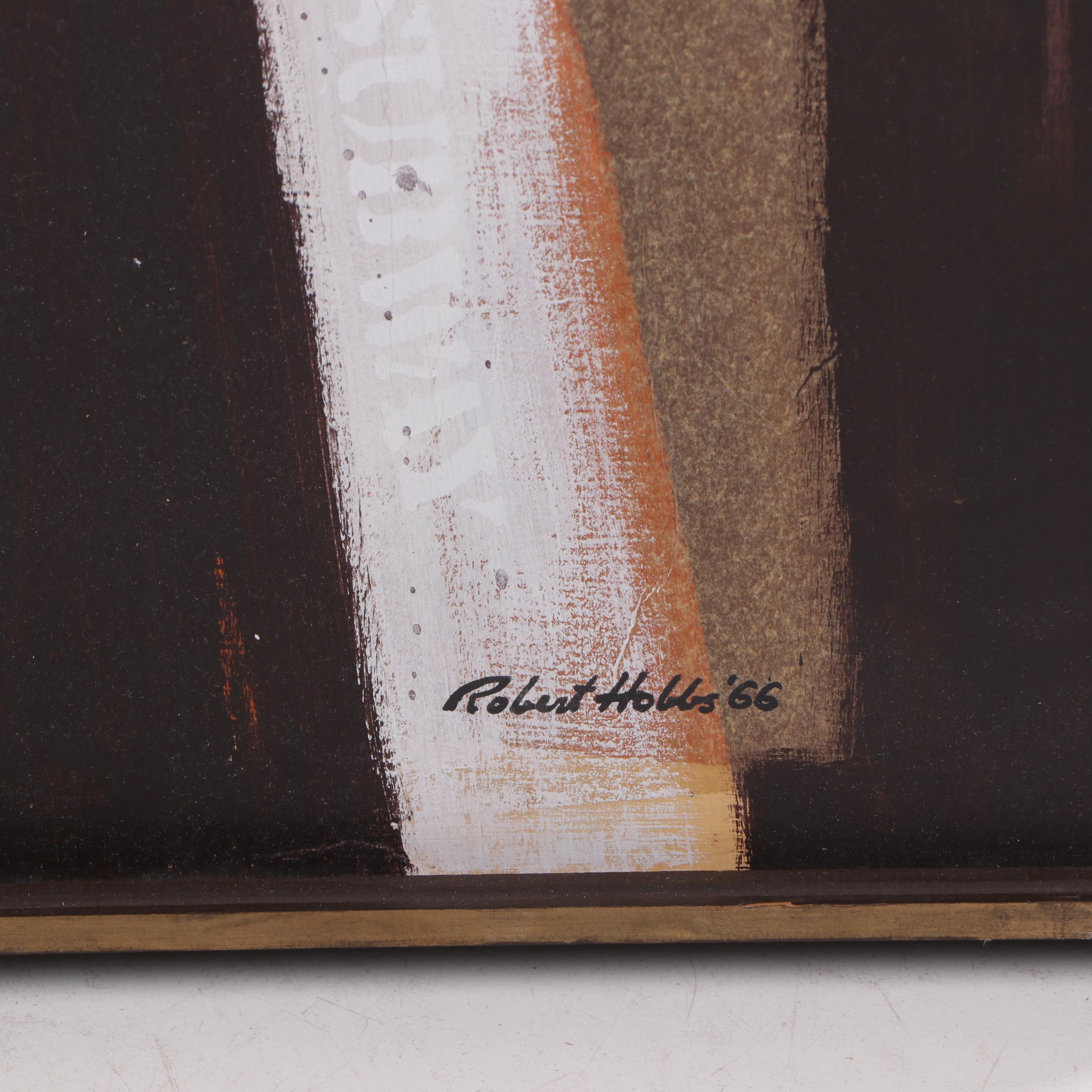 Robert Hobbs Abstract Oil Painting, 1966